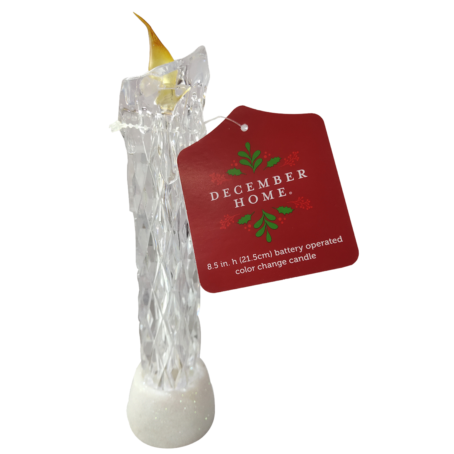 slide 1 of 1, December Home Battery Operated Candle Lamp Color Changing, 8.5 in