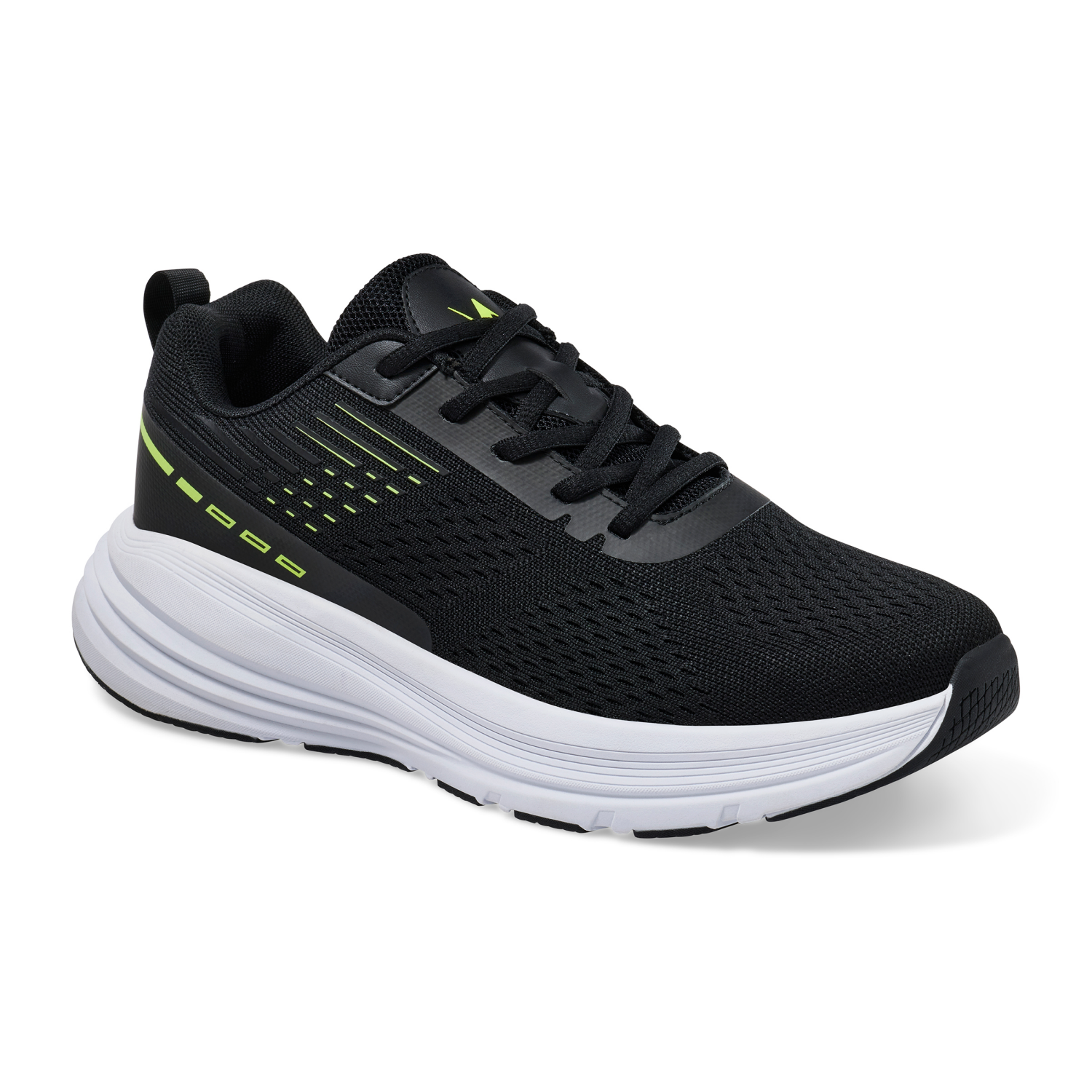 slide 1 of 6, Vively Mens Phoenix Running Shoe, Black, Size 9, Size 9