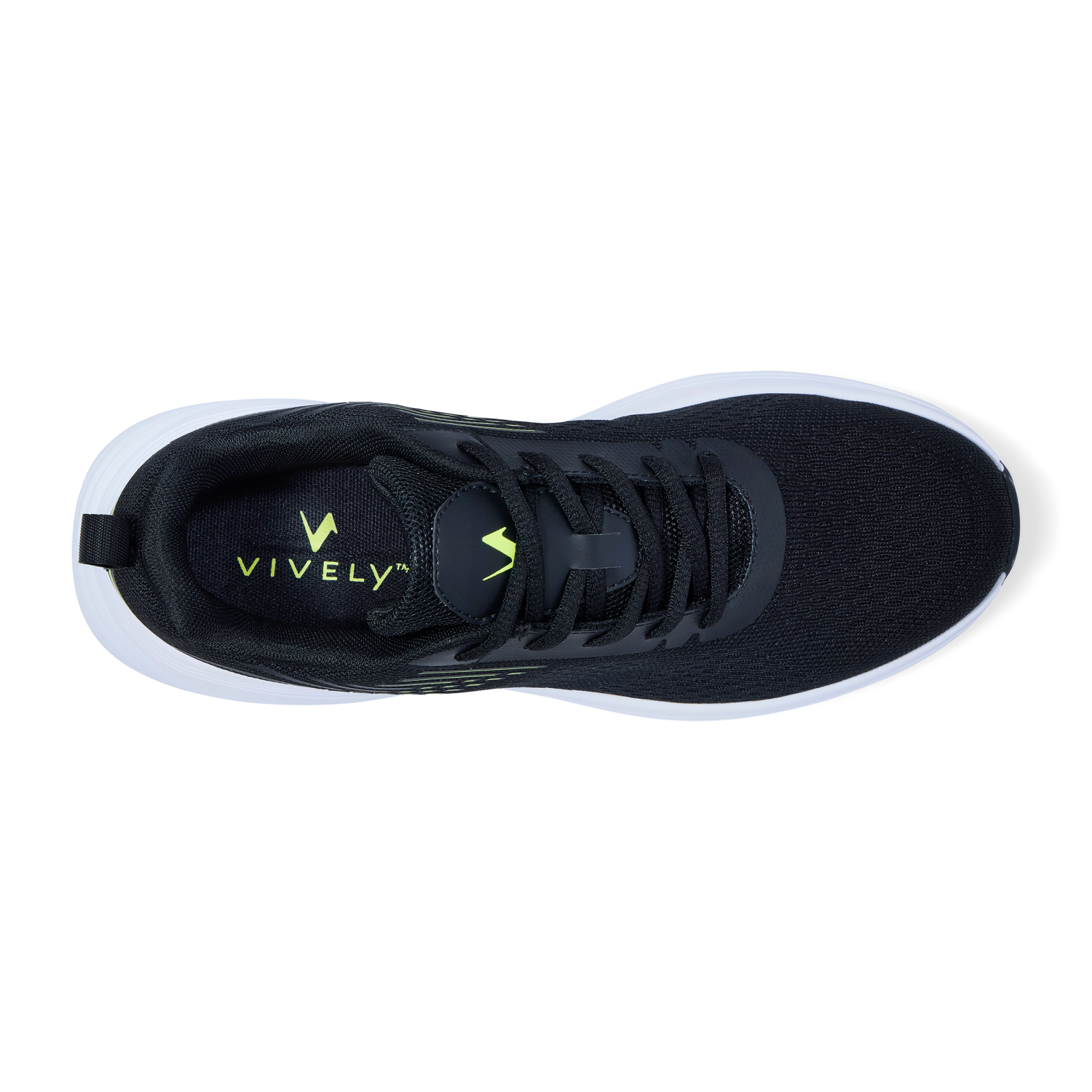 slide 6 of 6, Vively Mens Phoenix Running Shoe, Black, Size 13, Size 13