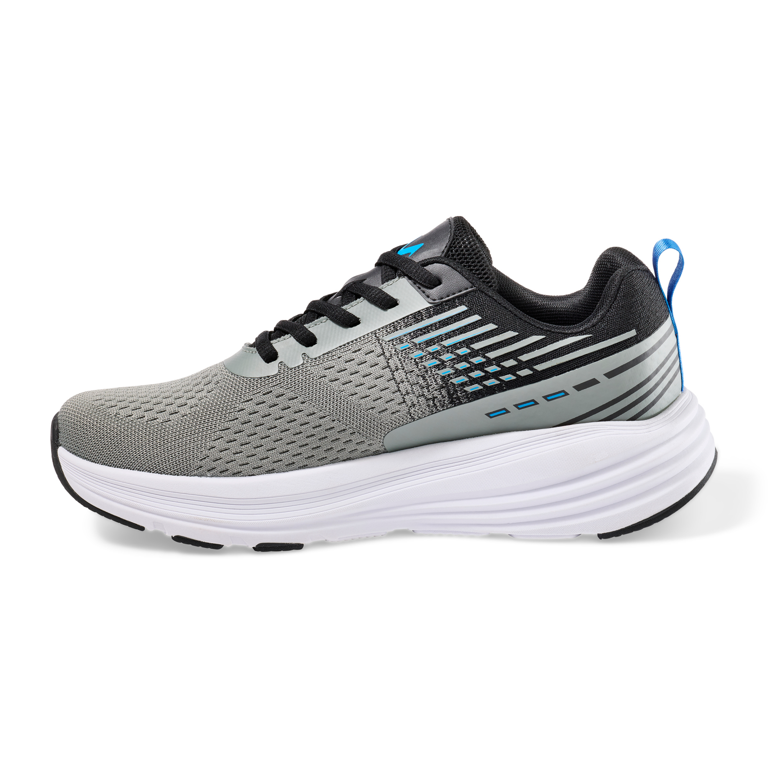 slide 4 of 6, Vively Mens Phoenix Running Shoe, Grey, Size 8.5, 1 ct