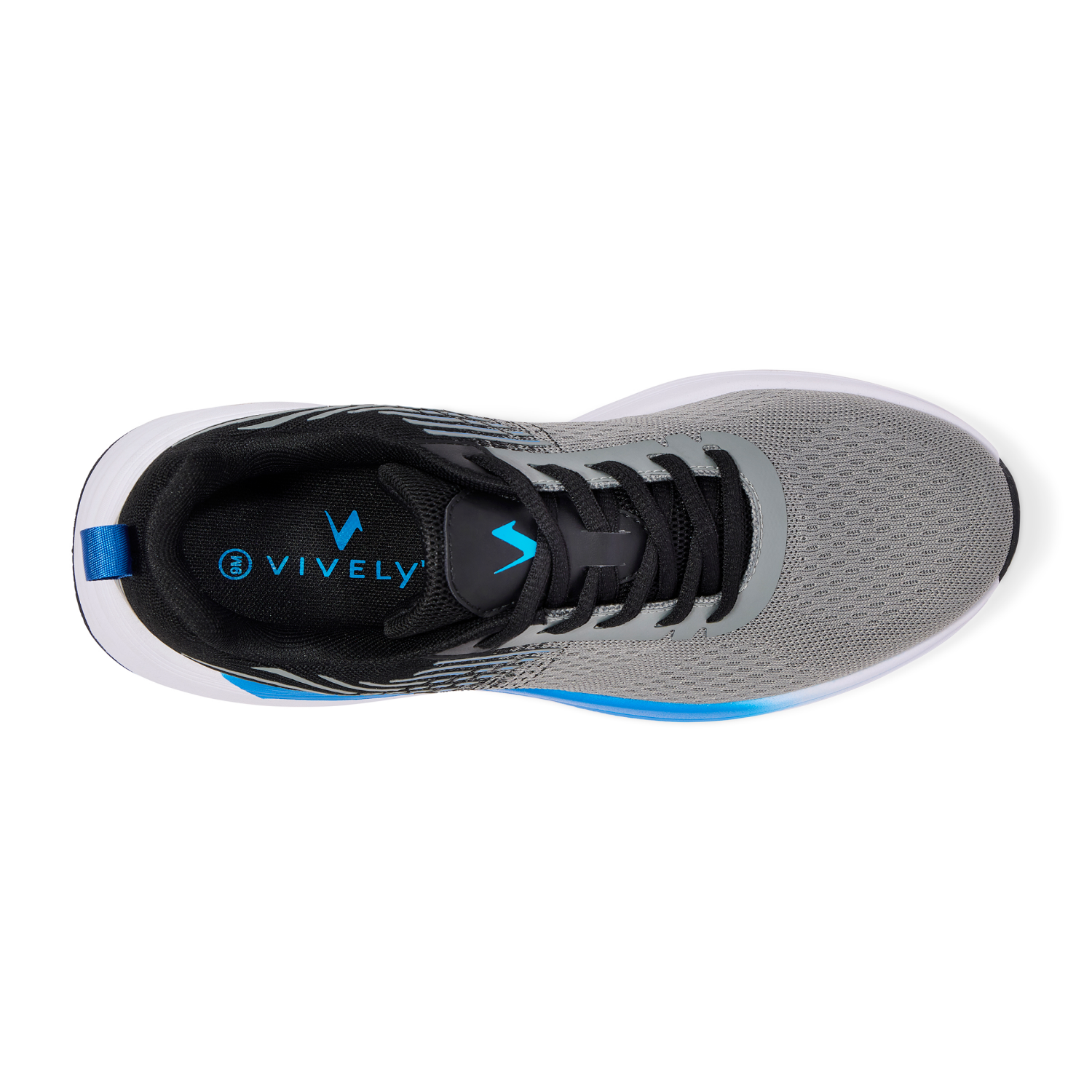 slide 6 of 6, Vively Mens Phoenix Running Shoe, Grey, Size 8.5, 1 ct