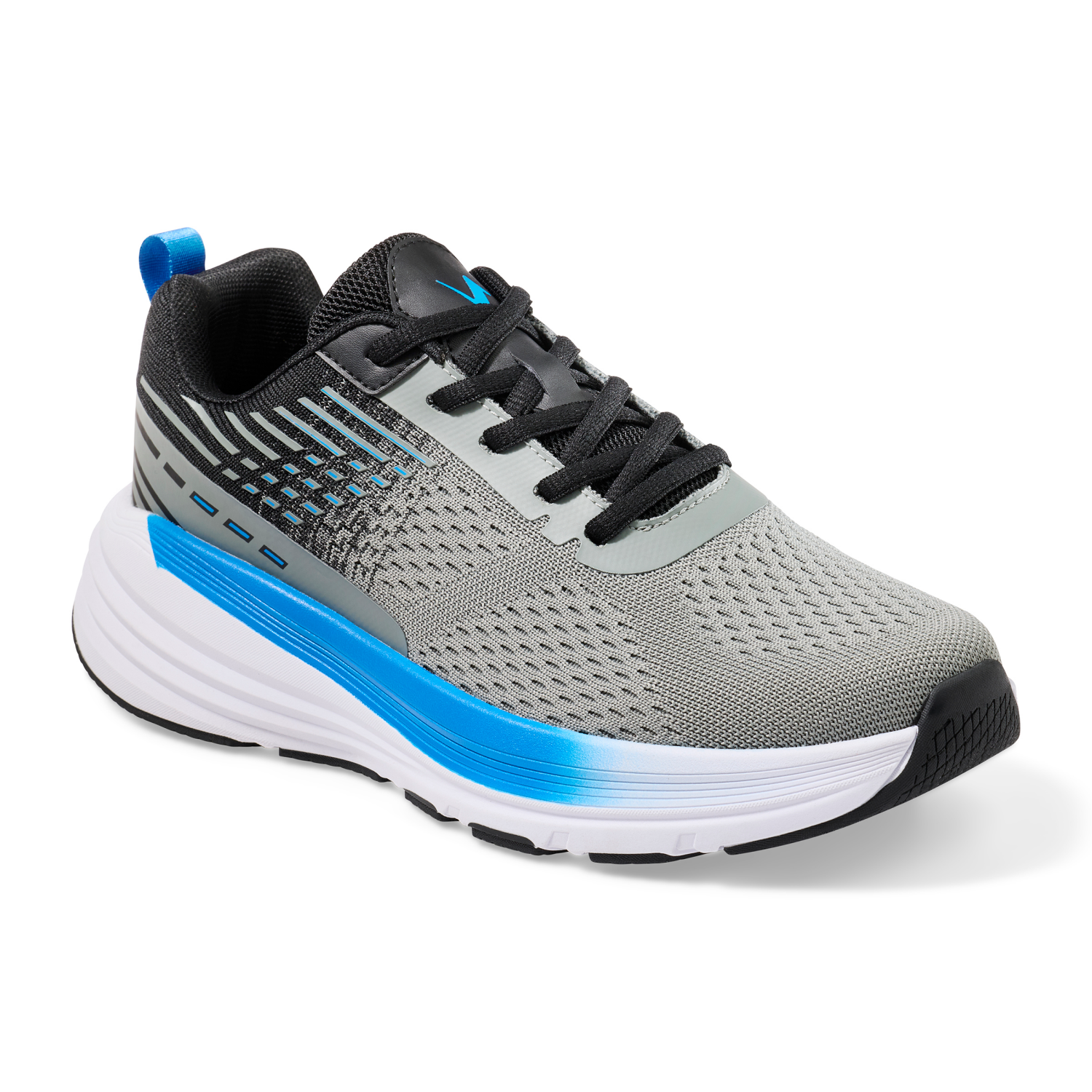 slide 1 of 6, Vively Mens Phoenix Running Shoe, Grey, Size 10, Size 10