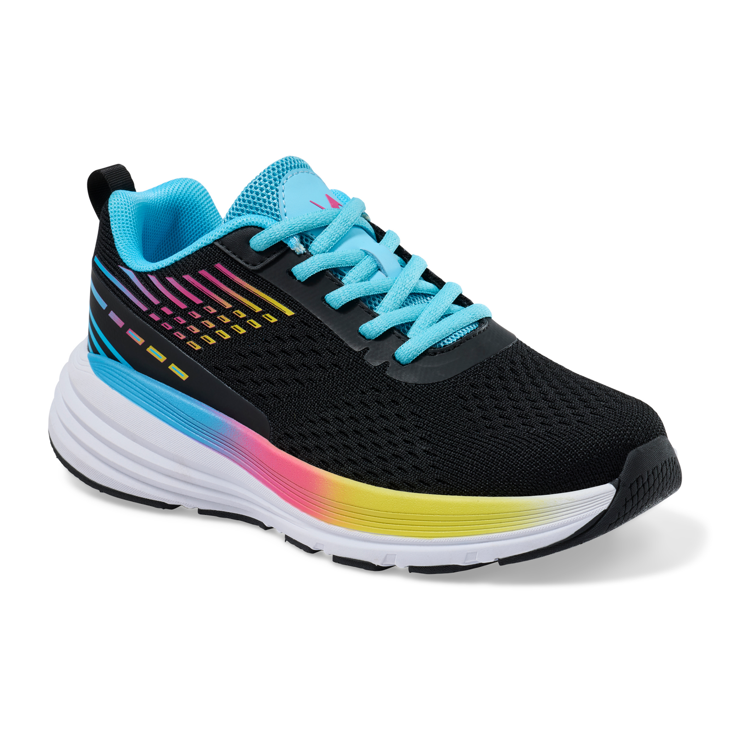 slide 1 of 6, Vively Womens Phoenix Running Shoe, Black, Size 8, Size 8