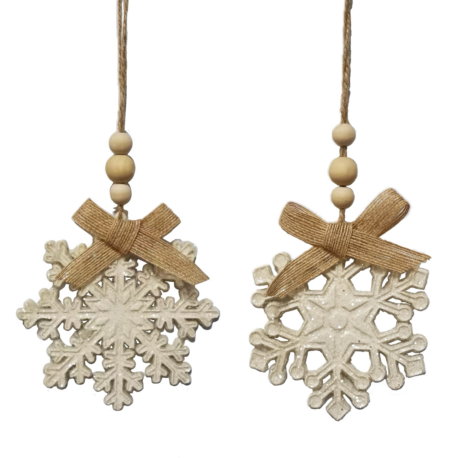 slide 1 of 4, December Home Resin Snowflake Ornament 4.75 Inch, Assortment Colors, 4.75 in