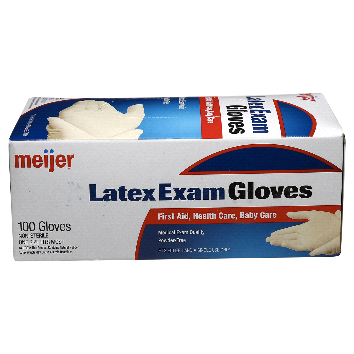 slide 4 of 8, Meijer Exam Gloves, Universal Size, 100 ct