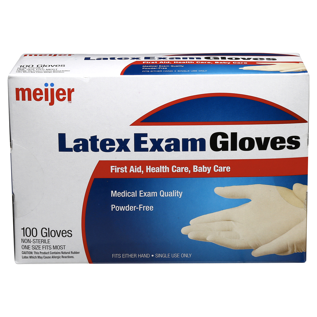 slide 7 of 8, Meijer Exam Gloves, Universal Size, 100 ct