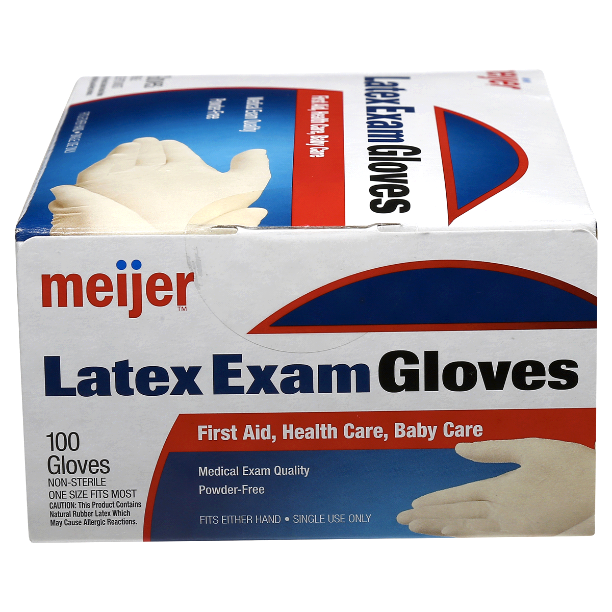 slide 6 of 8, Meijer Exam Gloves, Universal Size, 100 ct