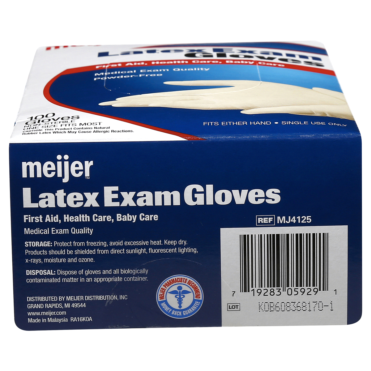 slide 2 of 8, Meijer Exam Gloves, Universal Size, 100 ct