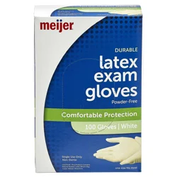 Meijer Latex Exam Gloves, One Size Fits Most
