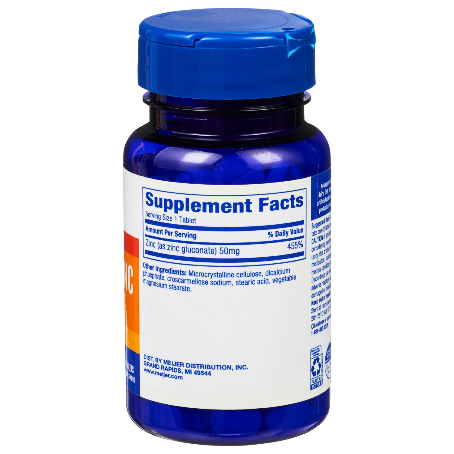 slide 3 of 3, Meijer Wellness Meijer Bb Zinc Tab, 50mg, 100 ct