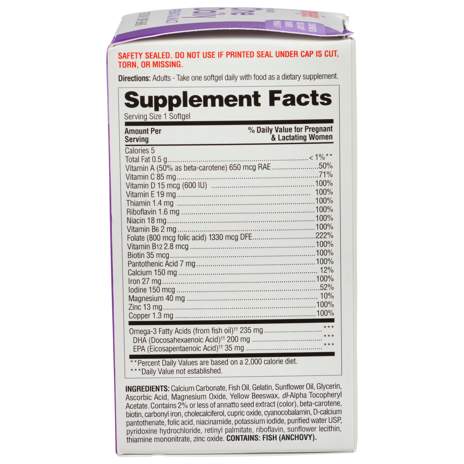 slide 4 of 4, Meijer ONE DAILY PRENATAL MULTI SG 60CT MEJ FC, 60 ct