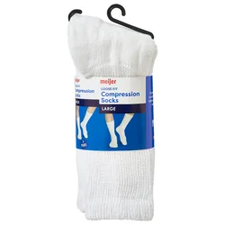Meijer Loose Fit Compression Socks, Large, 3 Pk