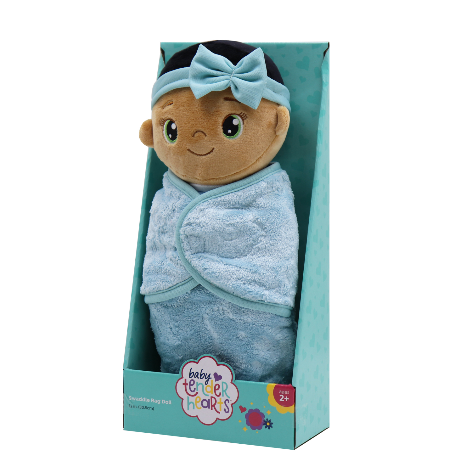 slide 2 of 6, Baby Tender Hearts Swaddle Baby, 6 inx12.5 in