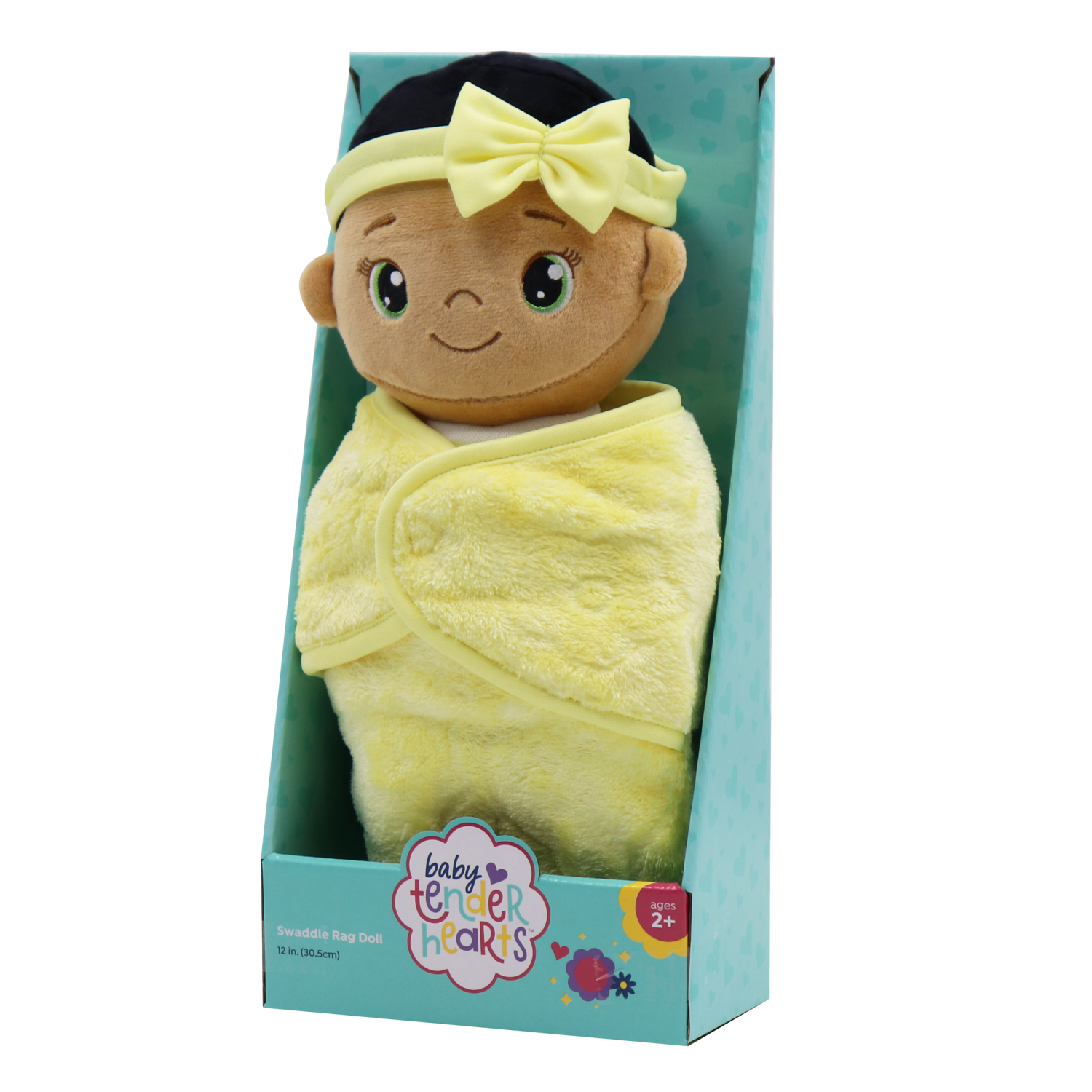 slide 3 of 6, Baby Tender Hearts Swaddle Baby, 6 inx12.5 in