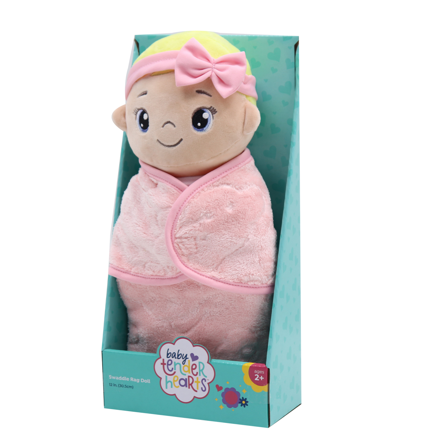 slide 6 of 6, Baby Tender Hearts Swaddle Baby, 6 inx12.5 in