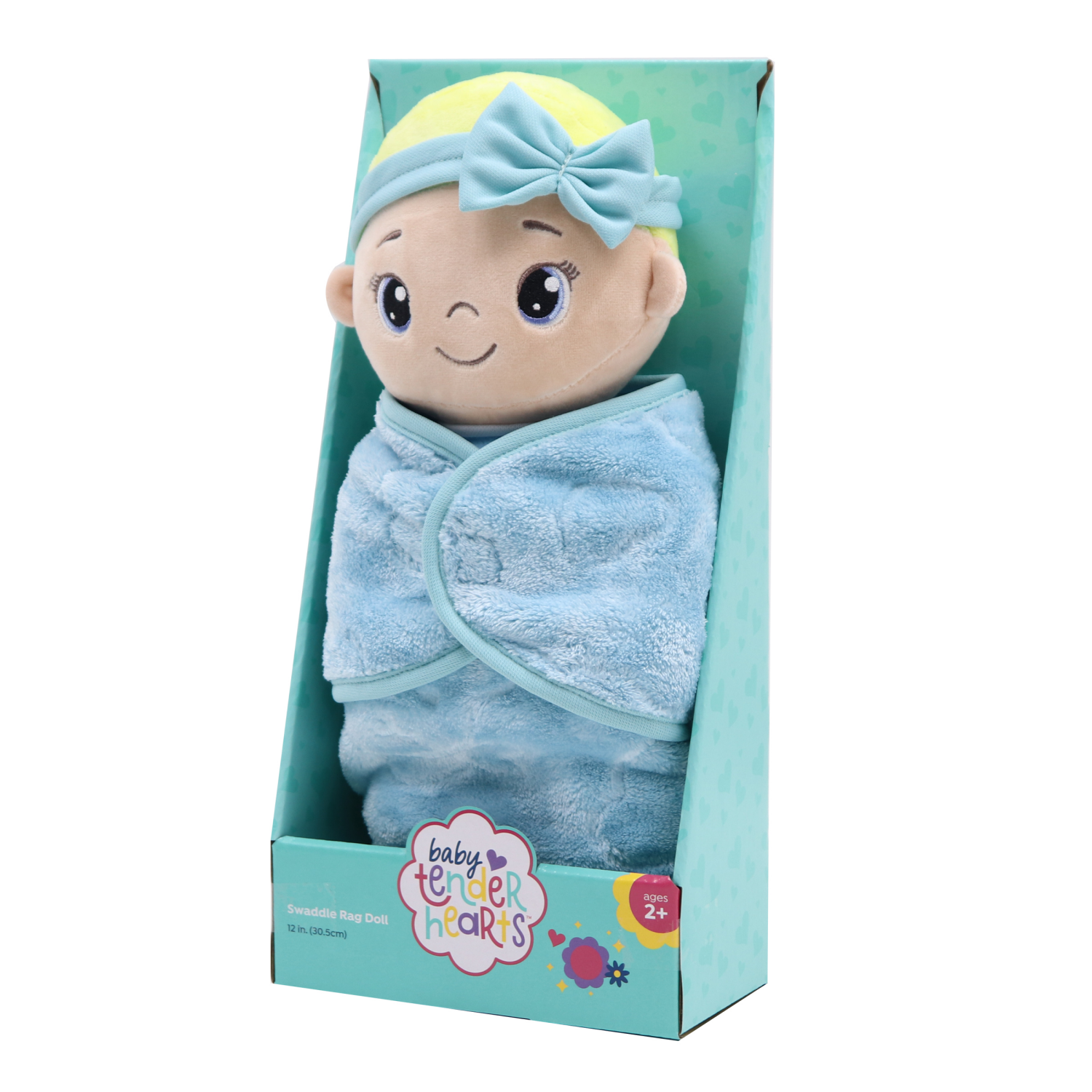 slide 1 of 6, Baby Tender Hearts Swaddle Baby, 6 inx12.5 in