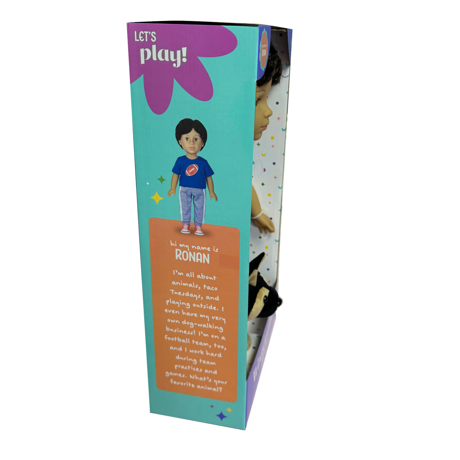 slide 3 of 7, Wonderfully You Ronan and Puppy Set, 18" Doll and Accessories Set, 18 in