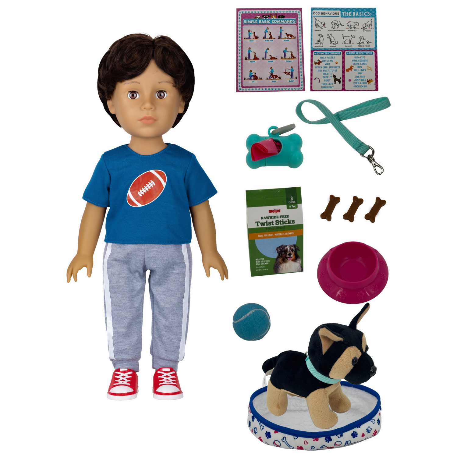 slide 7 of 7, Wonderfully You Ronan and Puppy Set, 18" Doll and Accessories Set, 18 in