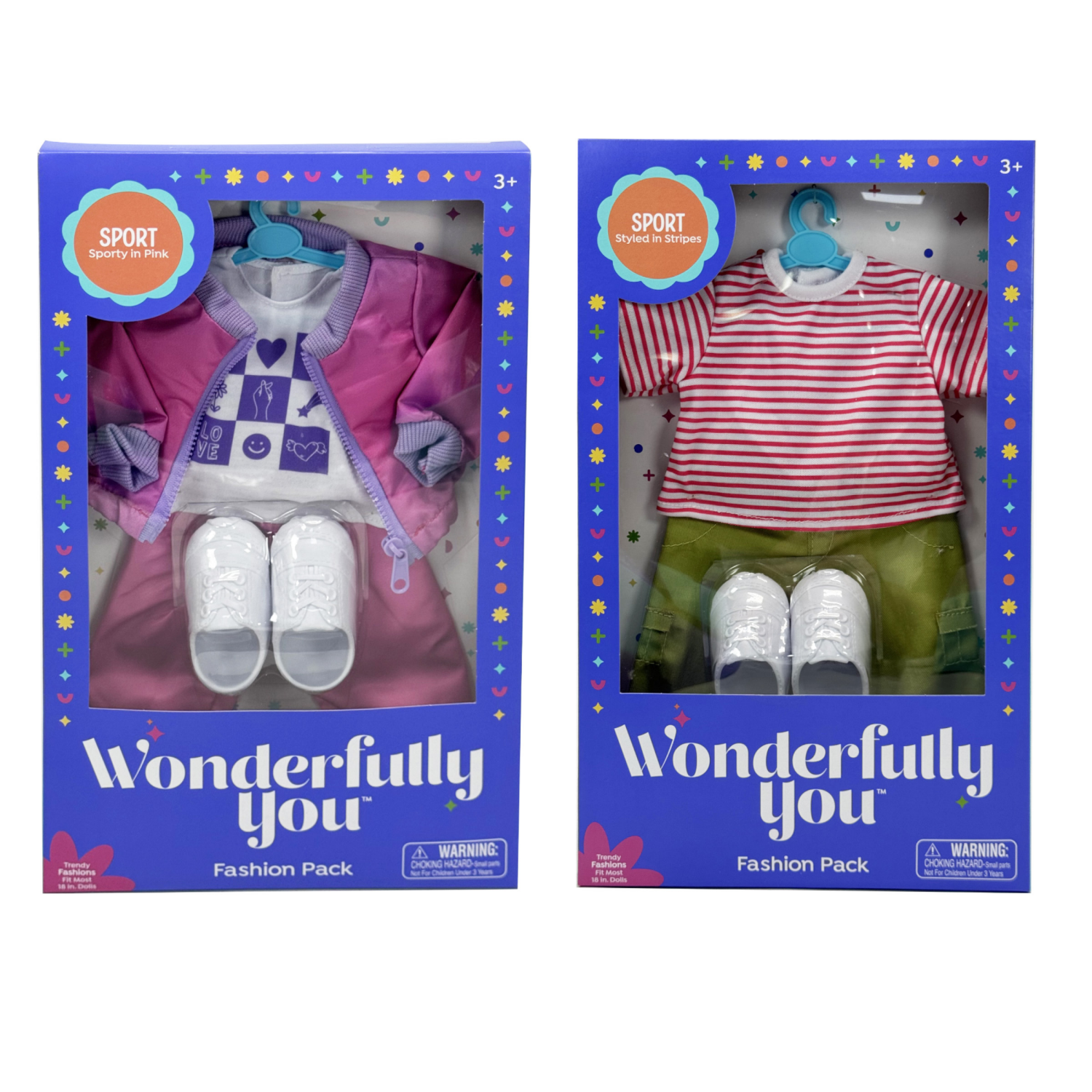 slide 1 of 8, Wonderfully You 18" Doll Fashion Pack Sport Assortment, 18 in