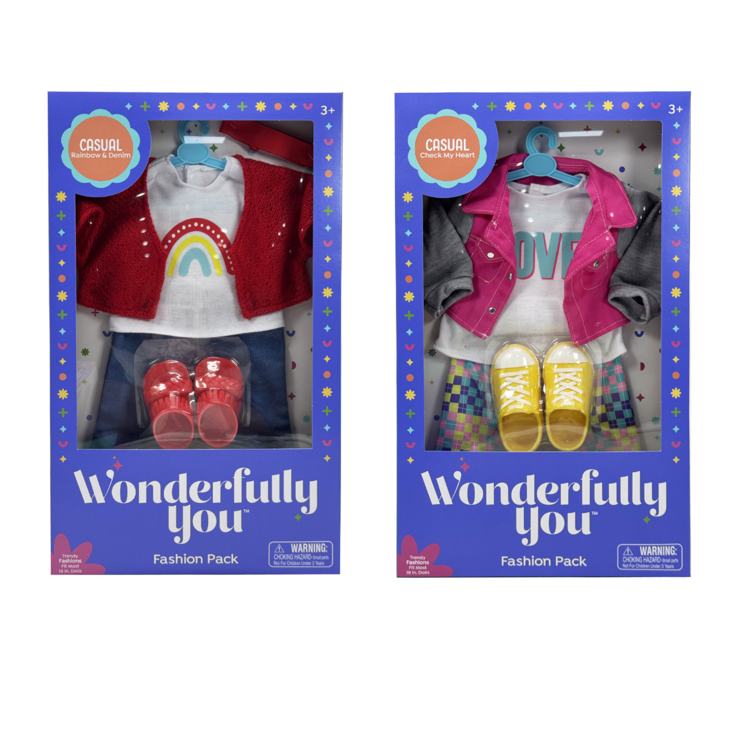 slide 1 of 8, Wonderfully You 18" Doll Fashion Pack Casual Assortment, 18 in