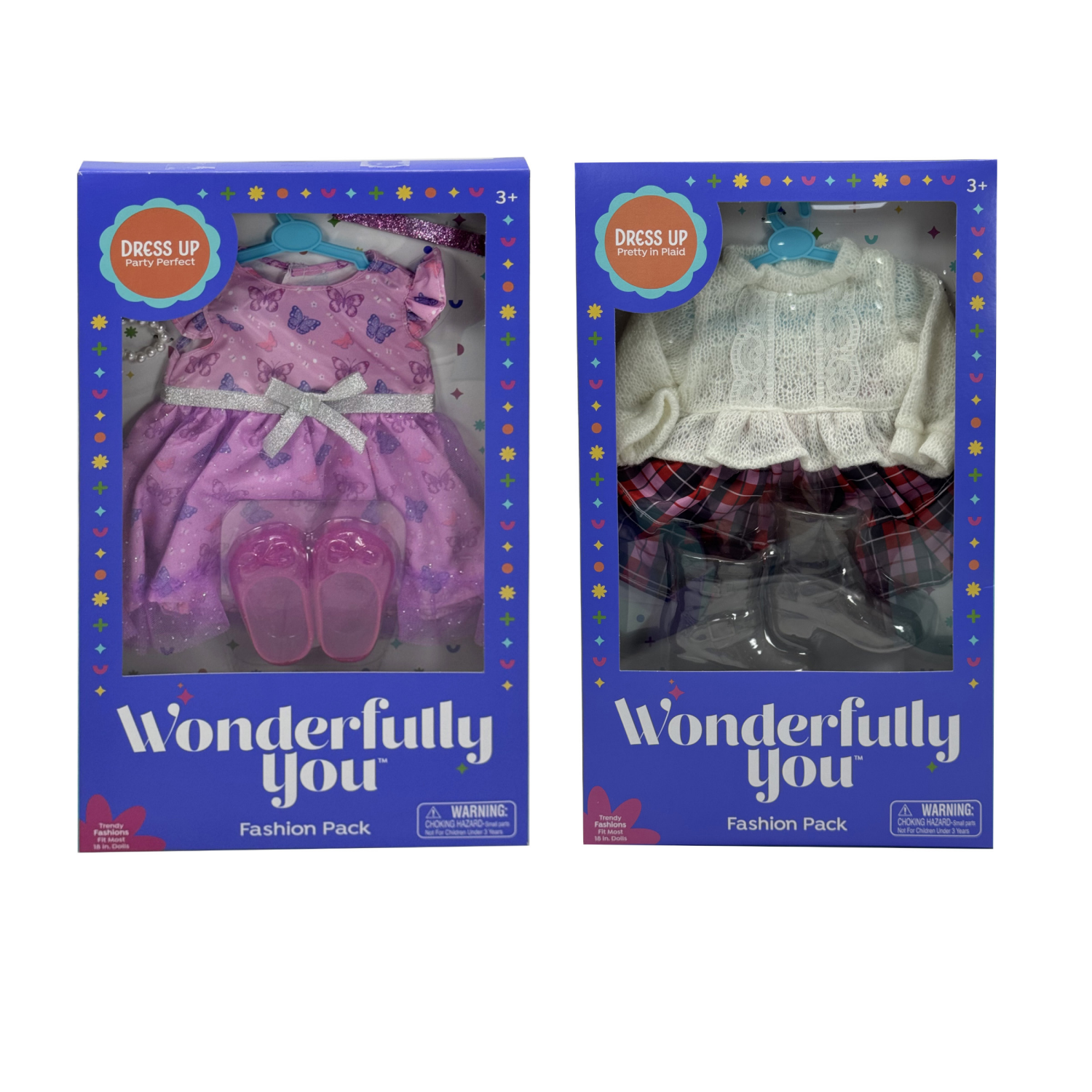 slide 1 of 8, Wonderfully You 18" Doll Fashion Pack Dress Up Assortment, 18 in