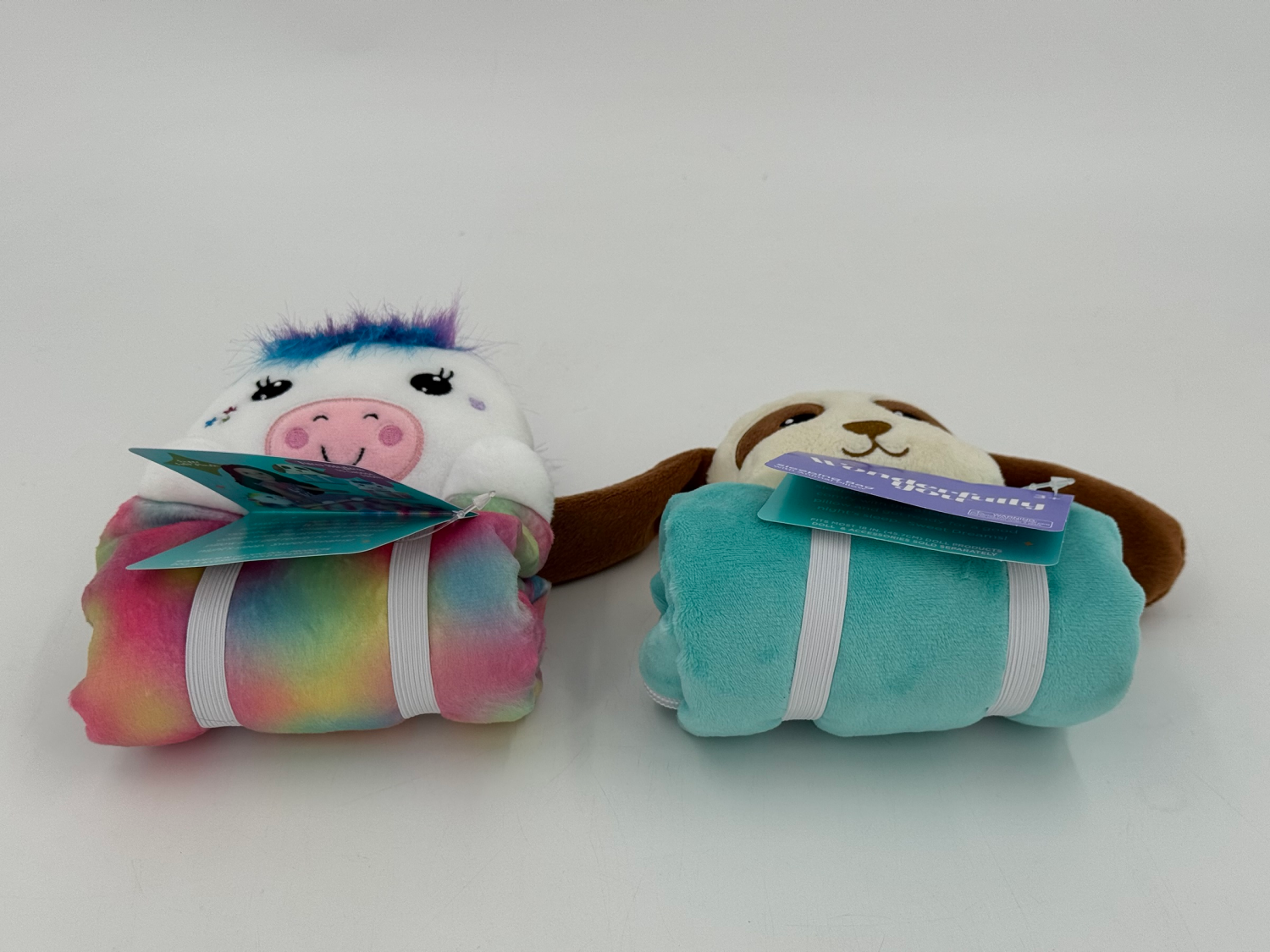 slide 3 of 8, Wonderfully You 18" Doll Sleeping Bag with Animal Pillow, Puppy, 18 in