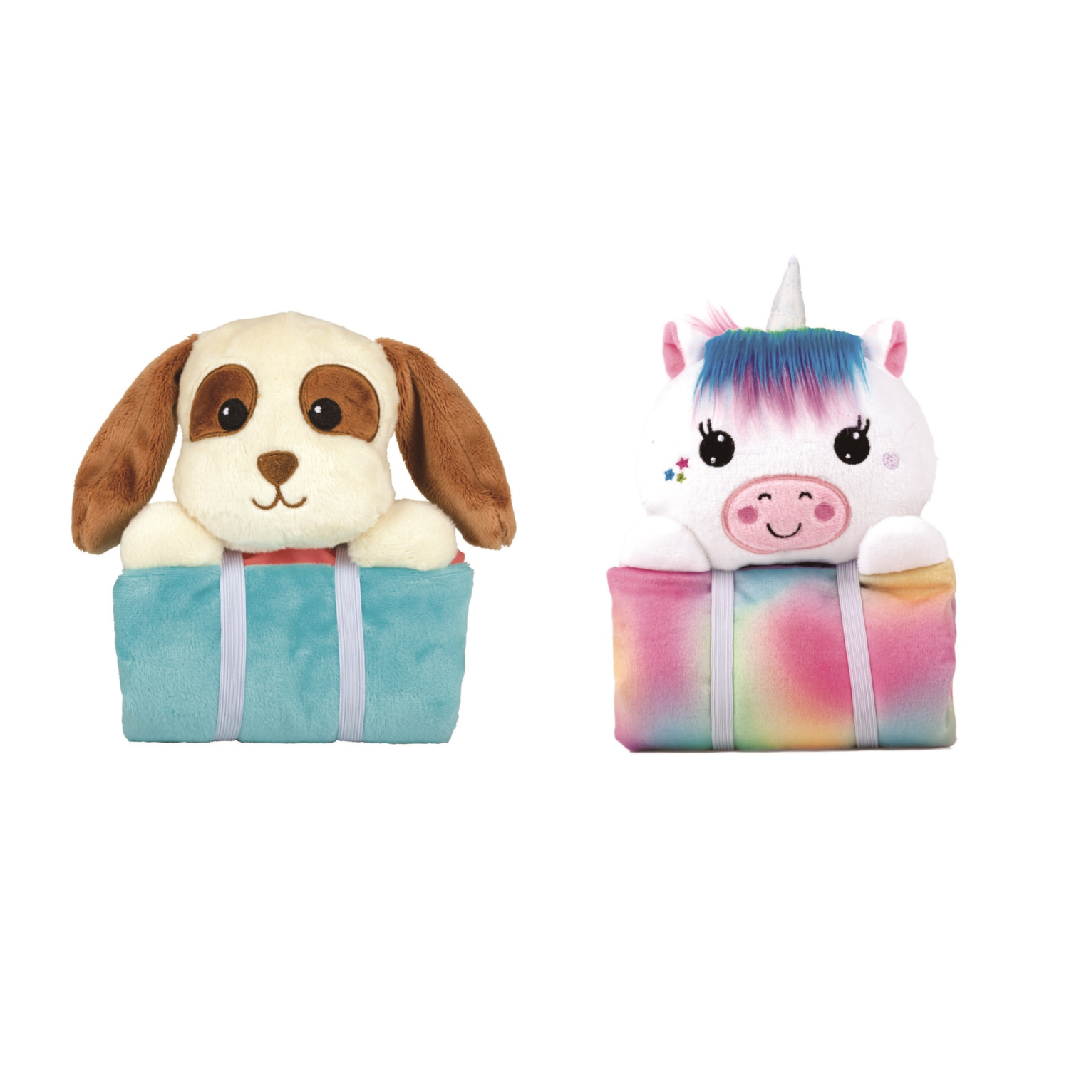 slide 8 of 8, Wonderfully You 18" Doll Sleeping Bag with Animal Pillow, Puppy, 18 in