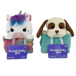 Wonderfully You 18" Doll Sleeping Bag With Animal Pillow, Puppy