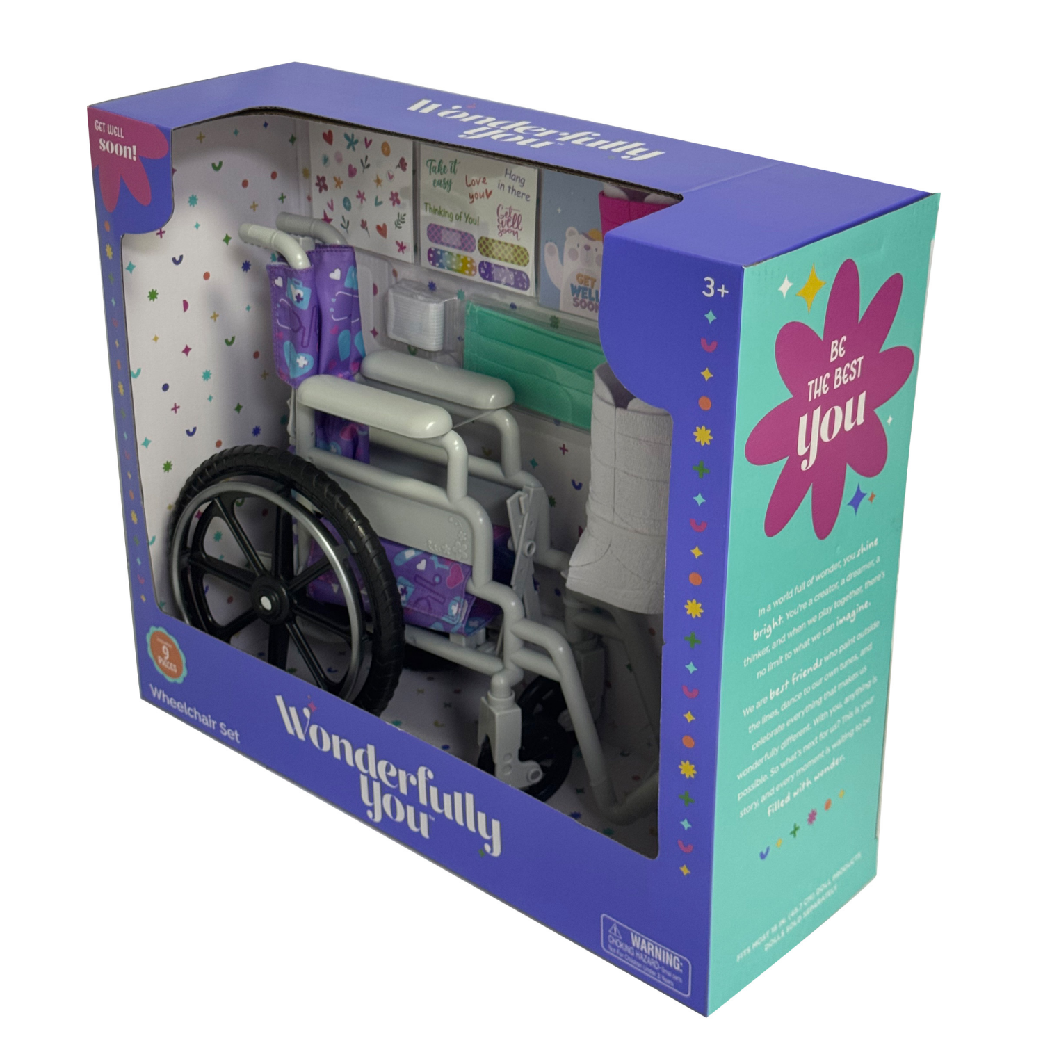 slide 7 of 8, Wonderfully You 18" Doll Wheelchair Set, 18 in