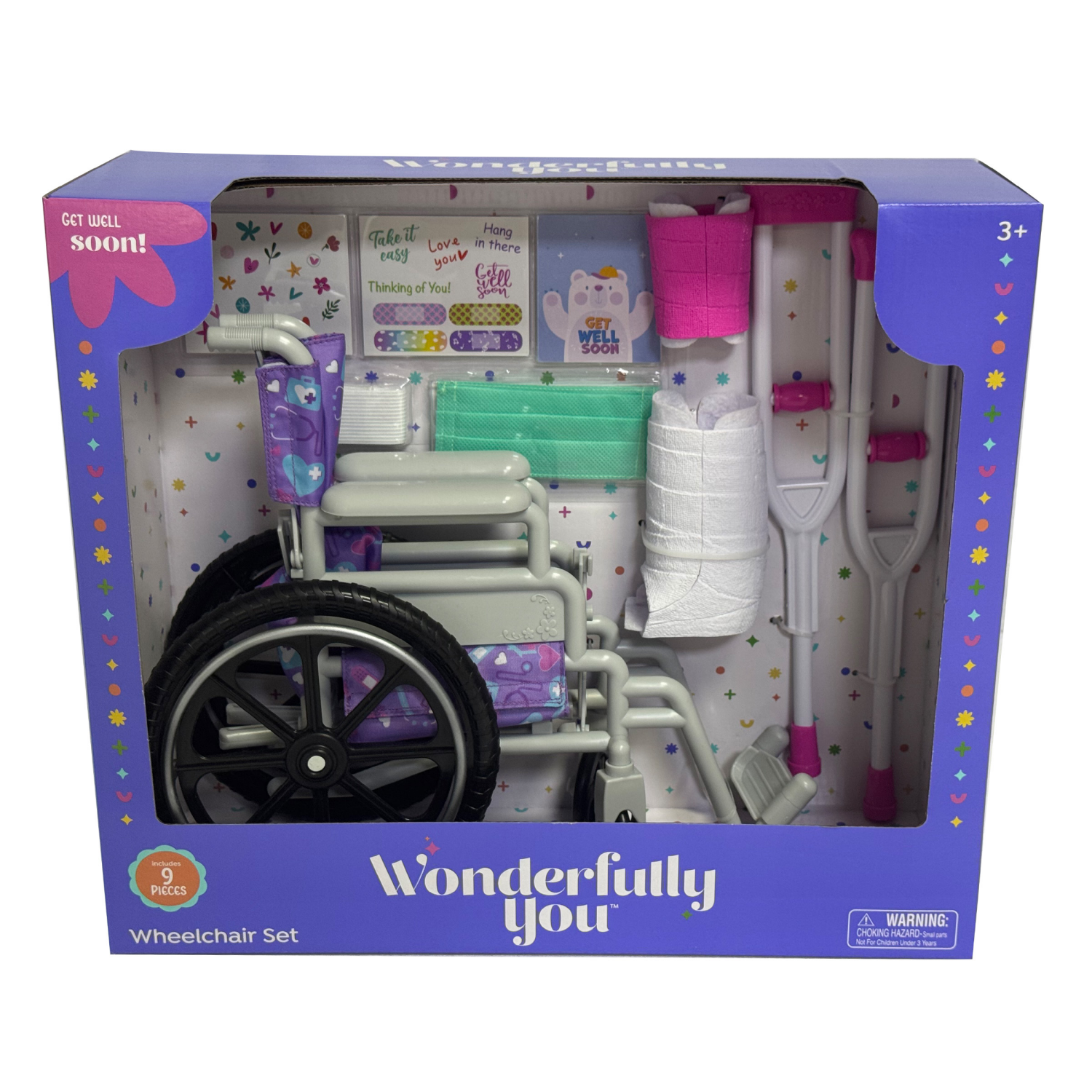 slide 1 of 8, Wonderfully You 18" Doll Wheelchair Set, 18 in