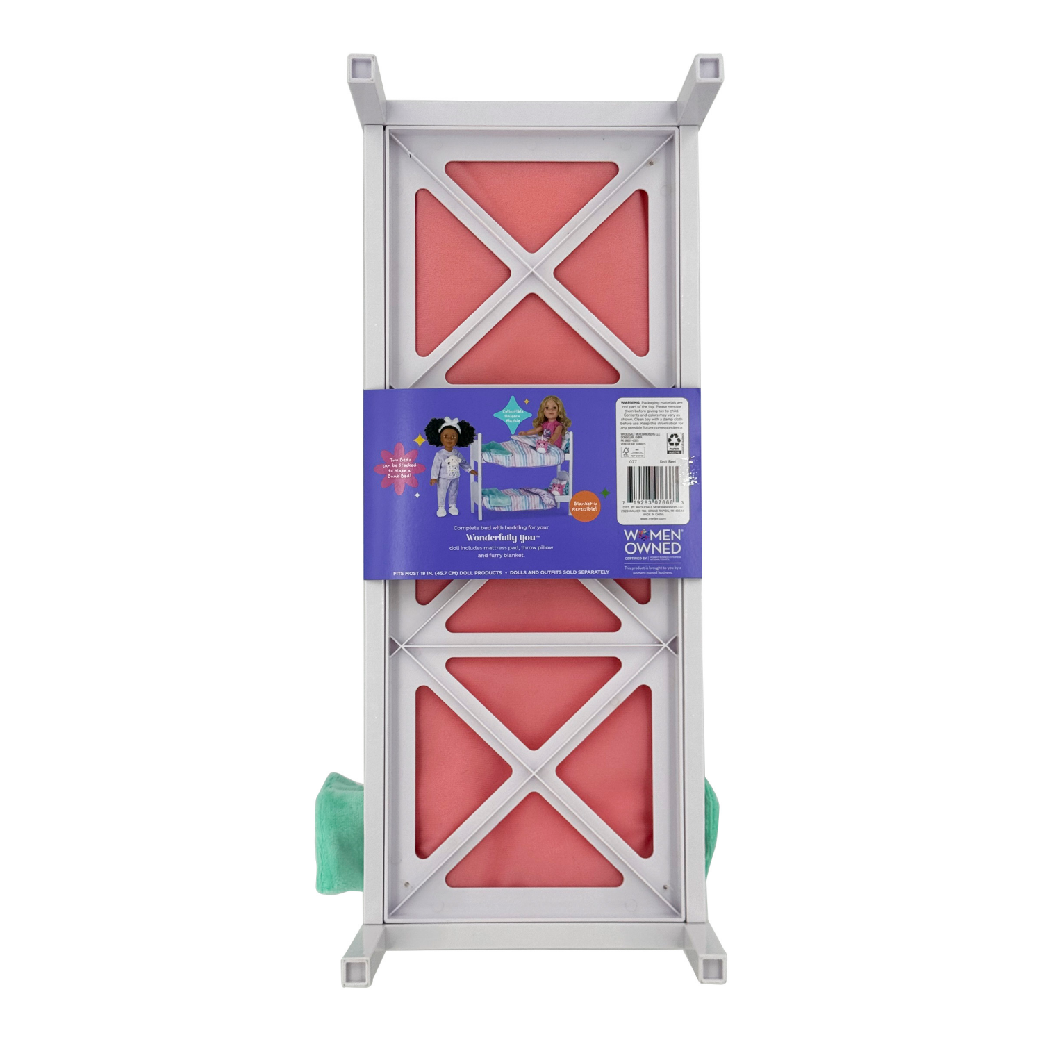 slide 2 of 8, Wonderfully You 18" Doll Bed, 18 in