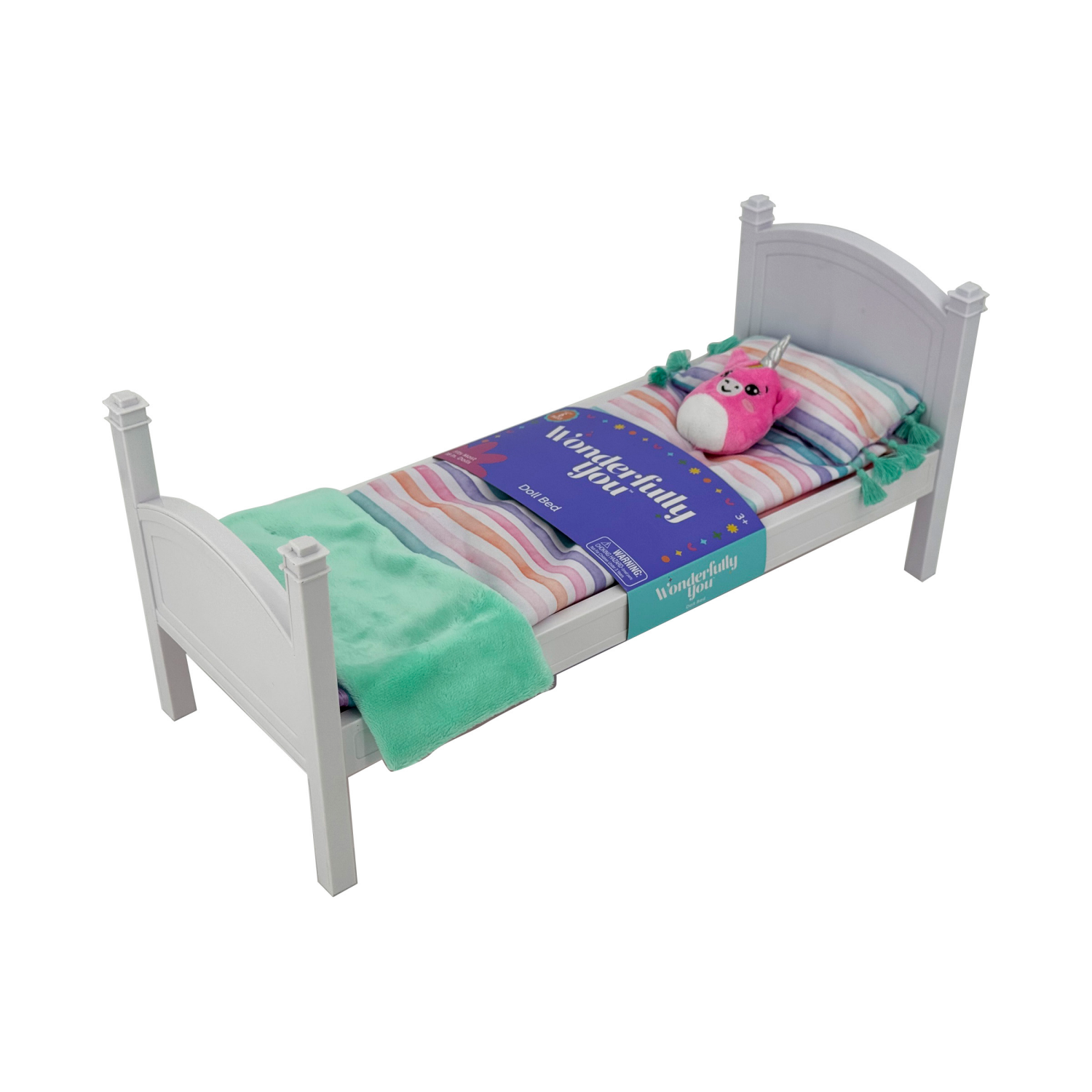 slide 5 of 8, Wonderfully You 18" Doll Bed, 18 in