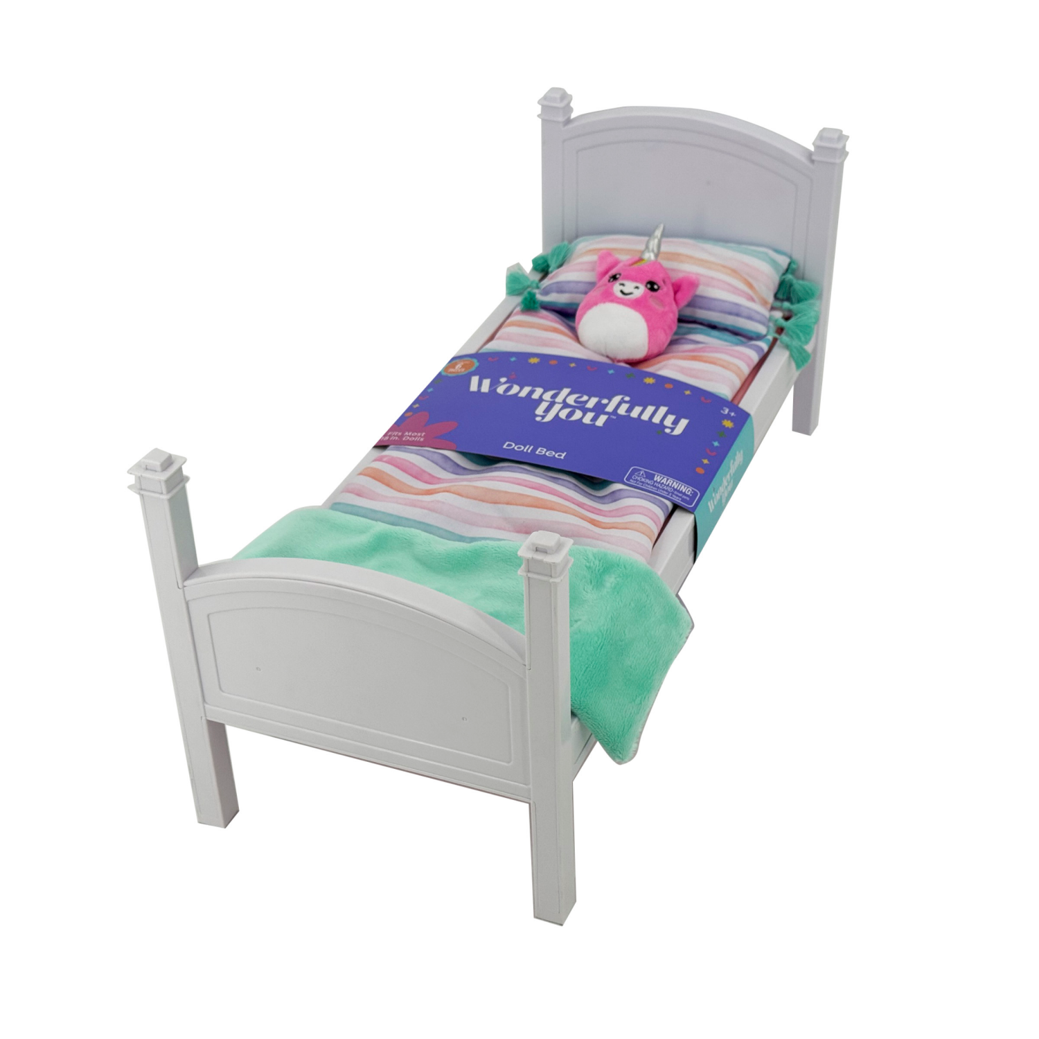 slide 7 of 8, Wonderfully You 18" Doll Bed, 18 in