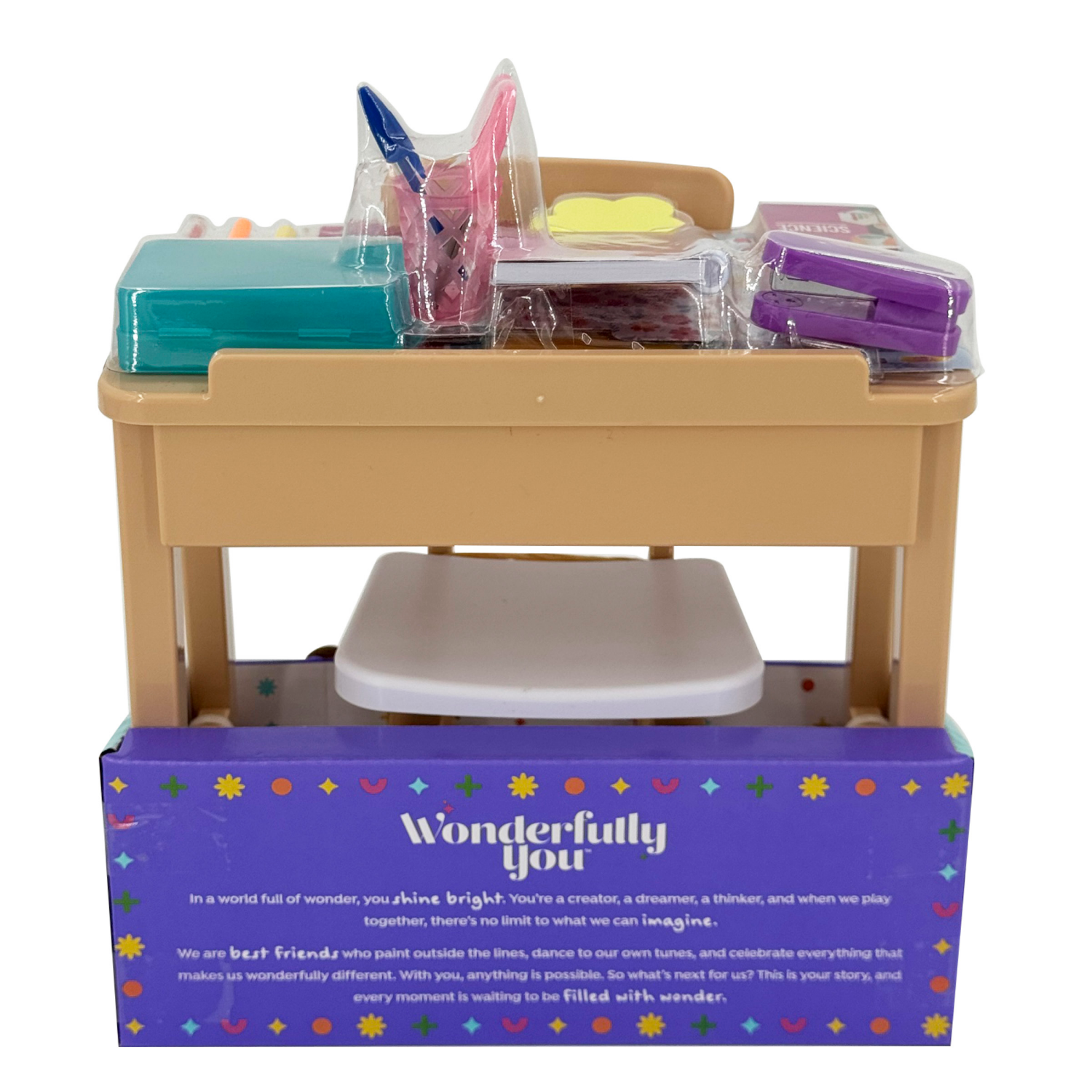 slide 2 of 8, Wonderfully You 18" Doll Desk, 18 in