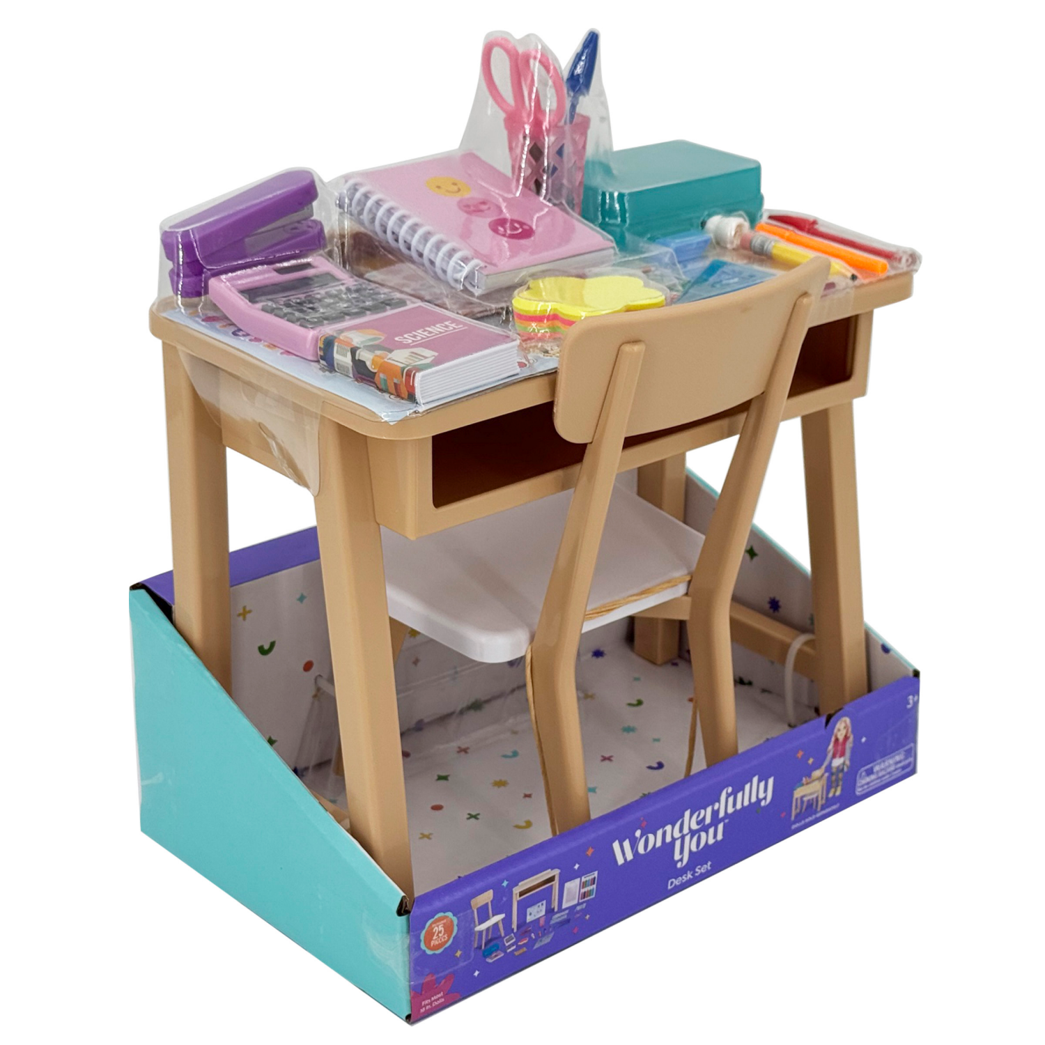 slide 6 of 8, Wonderfully You 18" Doll Desk, 18 in