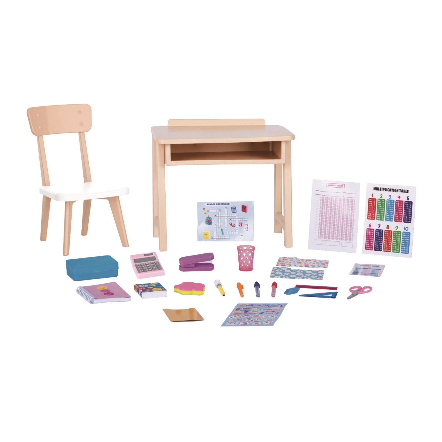 slide 8 of 8, Wonderfully You 18" Doll Desk, 18 in