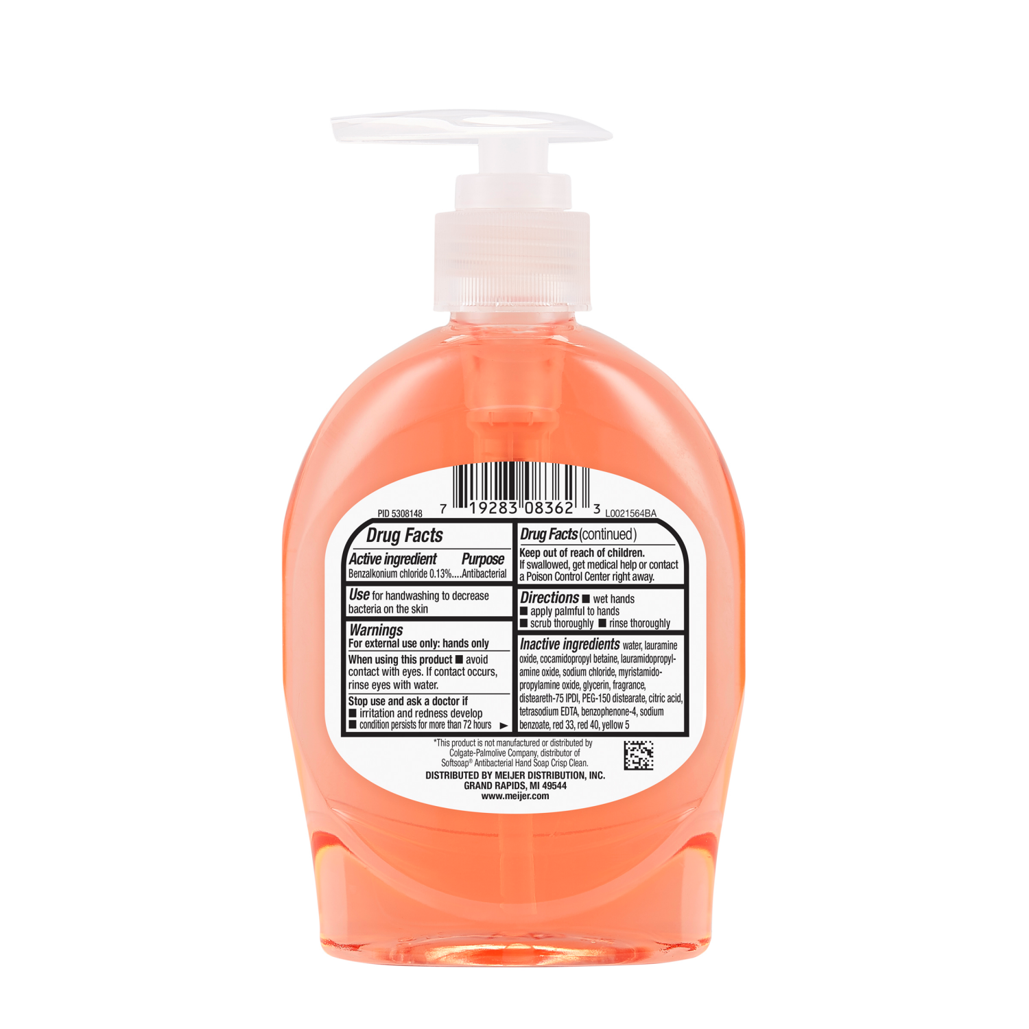 slide 2 of 2, MEIJER ANTIBAC LHS MOISTURIZING, 7.5 oz