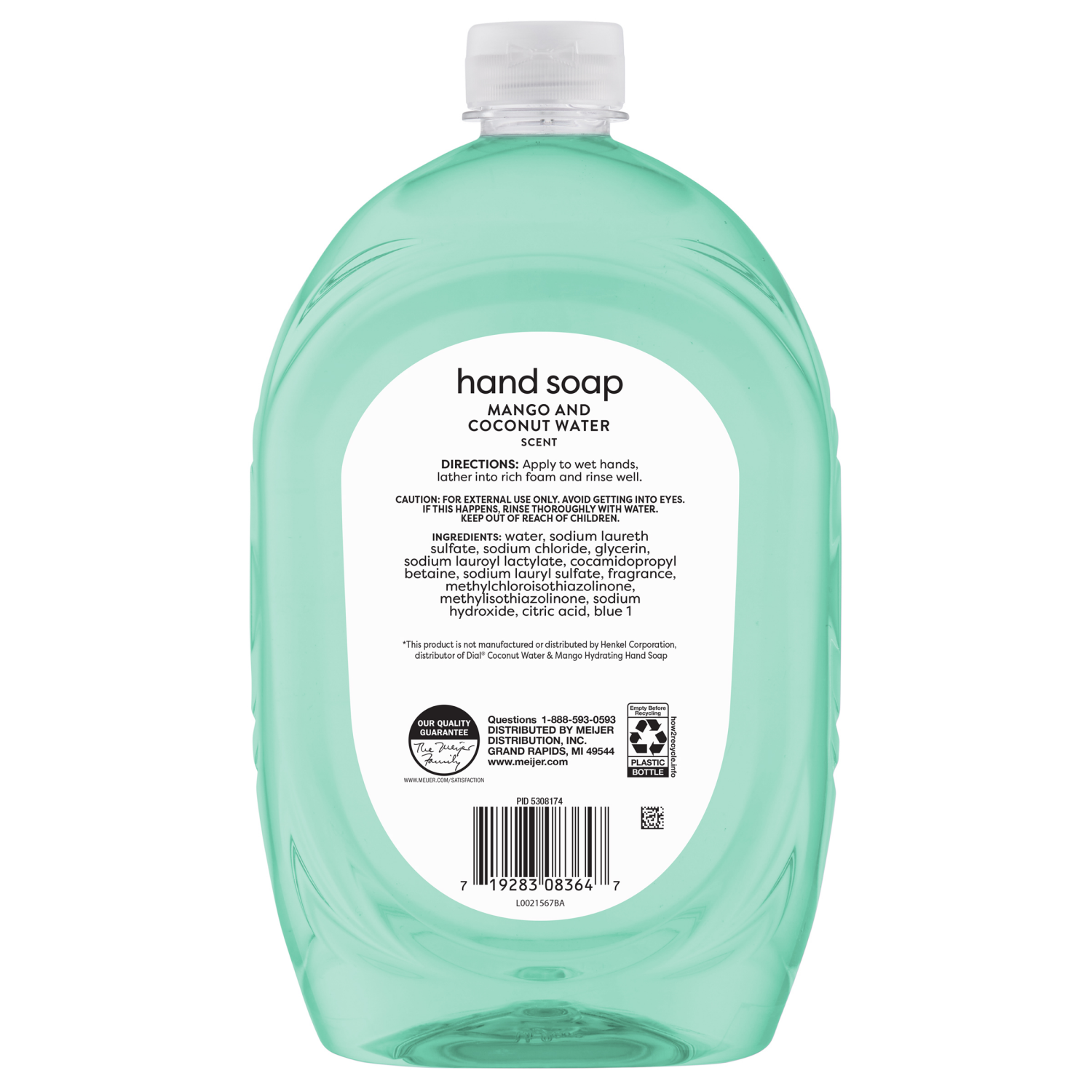 slide 2 of 2, Meijer Liquid Hand Soap Refill, Mango And Coconut Water, 50oz, 50 oz