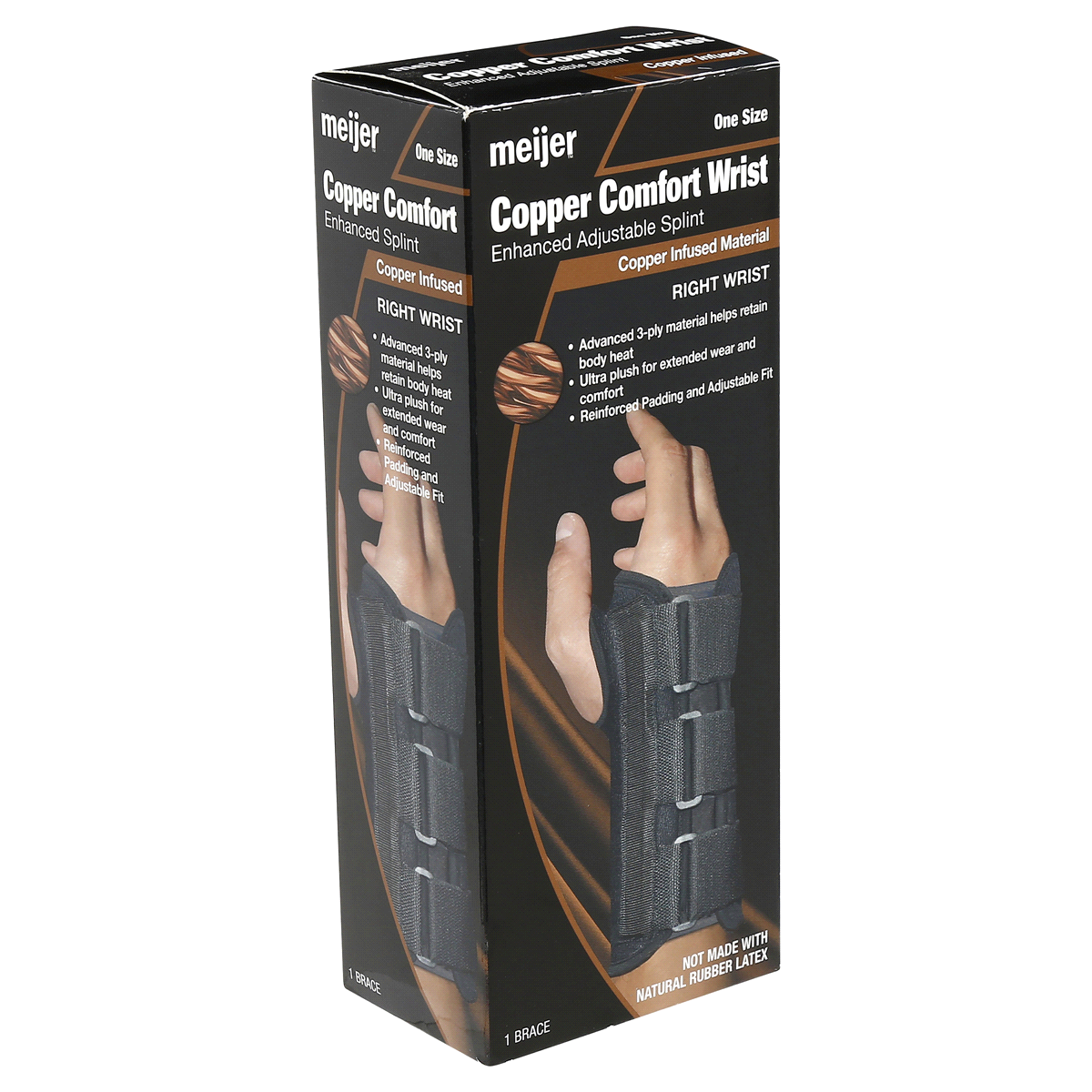 slide 6 of 7, Meijer Copper Comfort Wrist Splint, Right Wrist, 1 ct