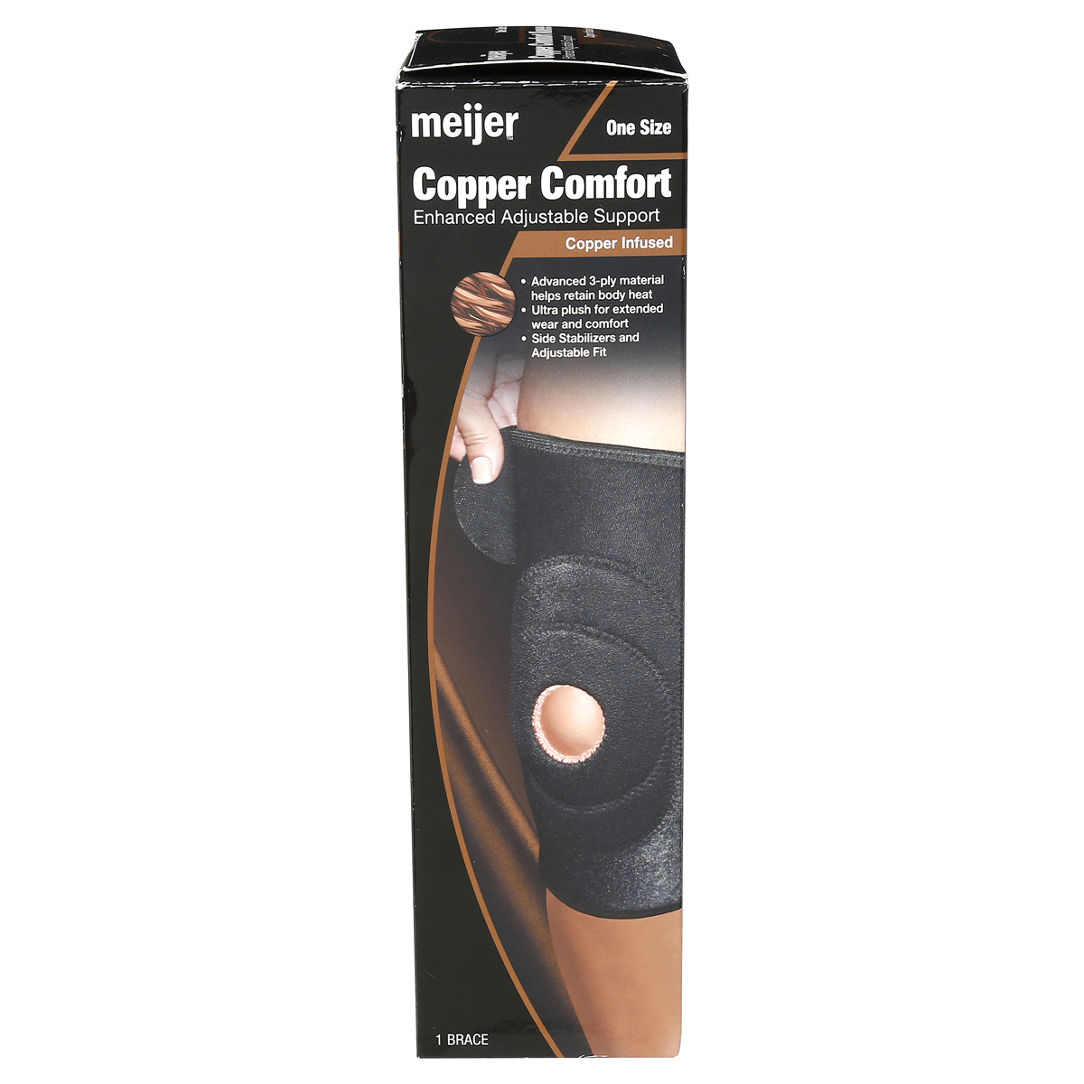 slide 5 of 7, Meijer Copper Comfort Knee Brace, 1 ct