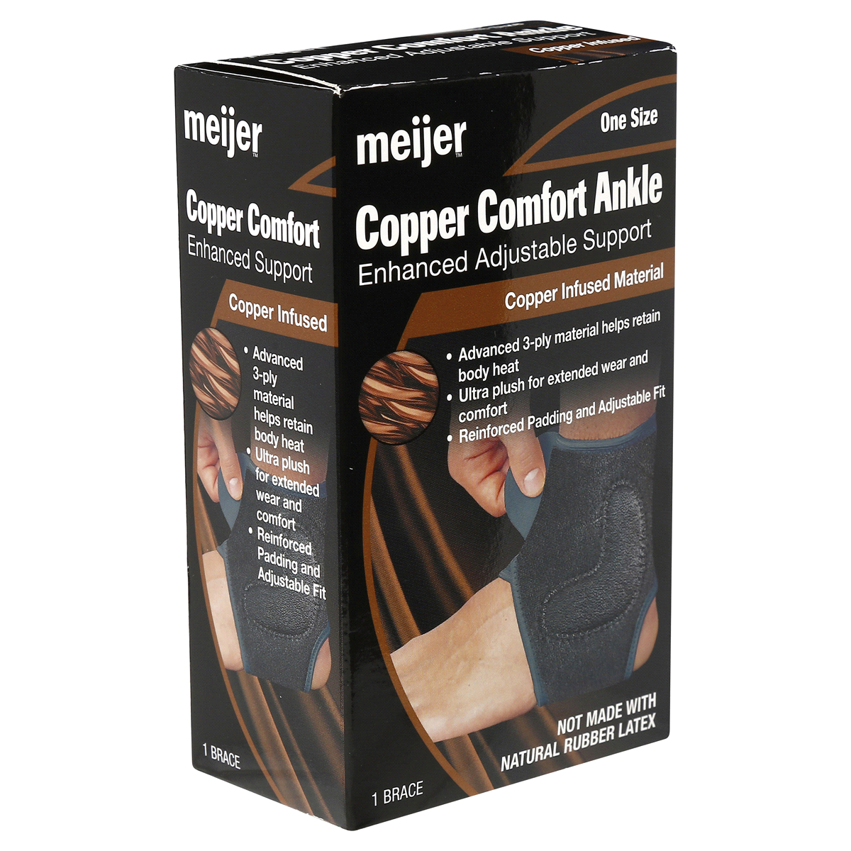 slide 5 of 7, Meijer Copper Comfort Ankle Support, 1 ct