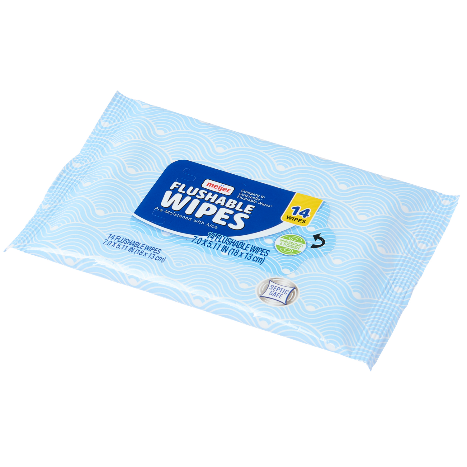 slide 3 of 5, Meijer Travel Trial Flushable Wipes, 1 ct