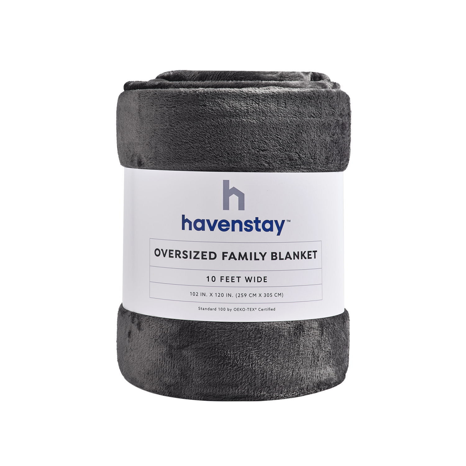 slide 2 of 5, Havenstay Family Blanket, 102 in x 120 in, Grey, 102 inx120 in