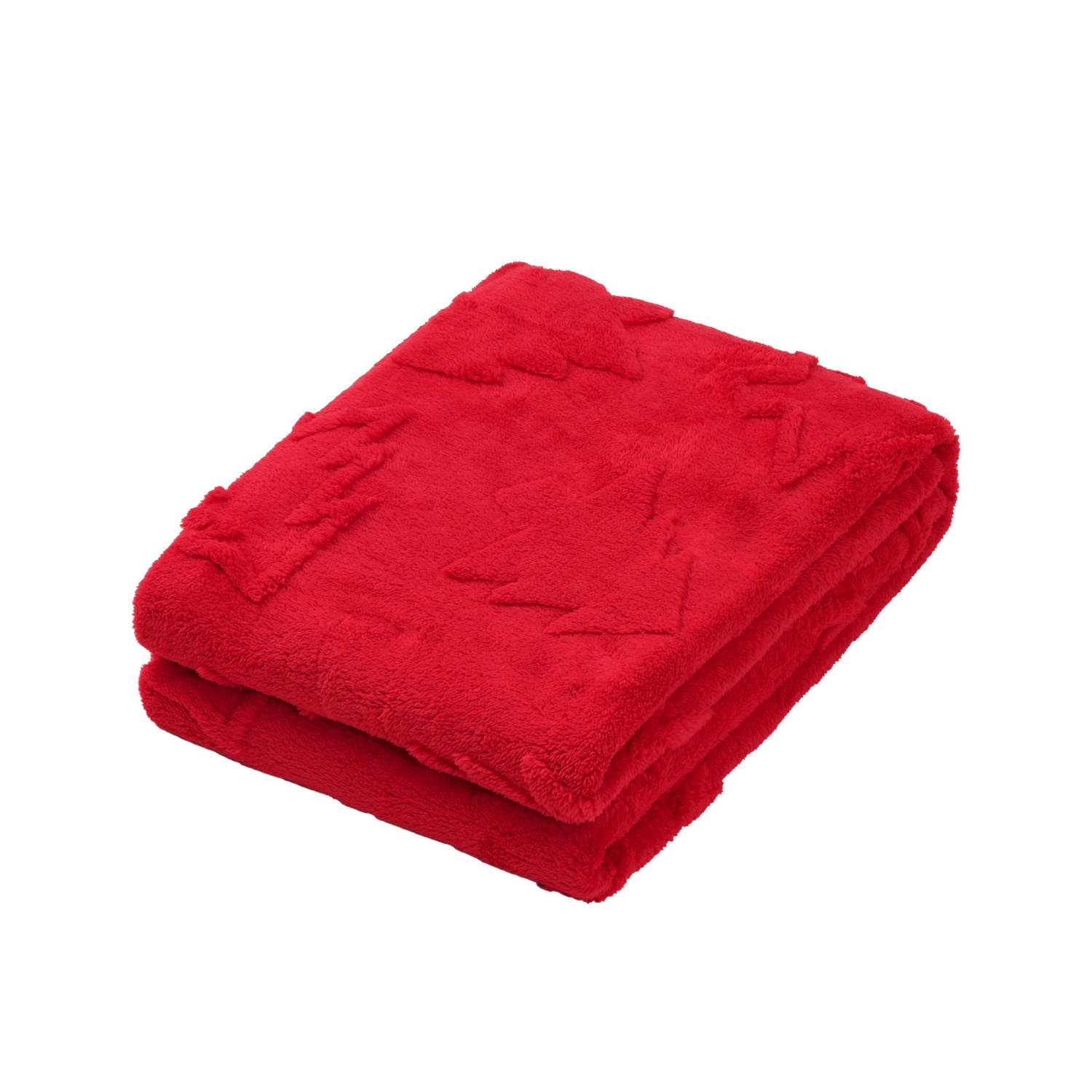 slide 1 of 5, HAVENSTAY HS Cozy Red Tree Throw, 50 in x 70 in