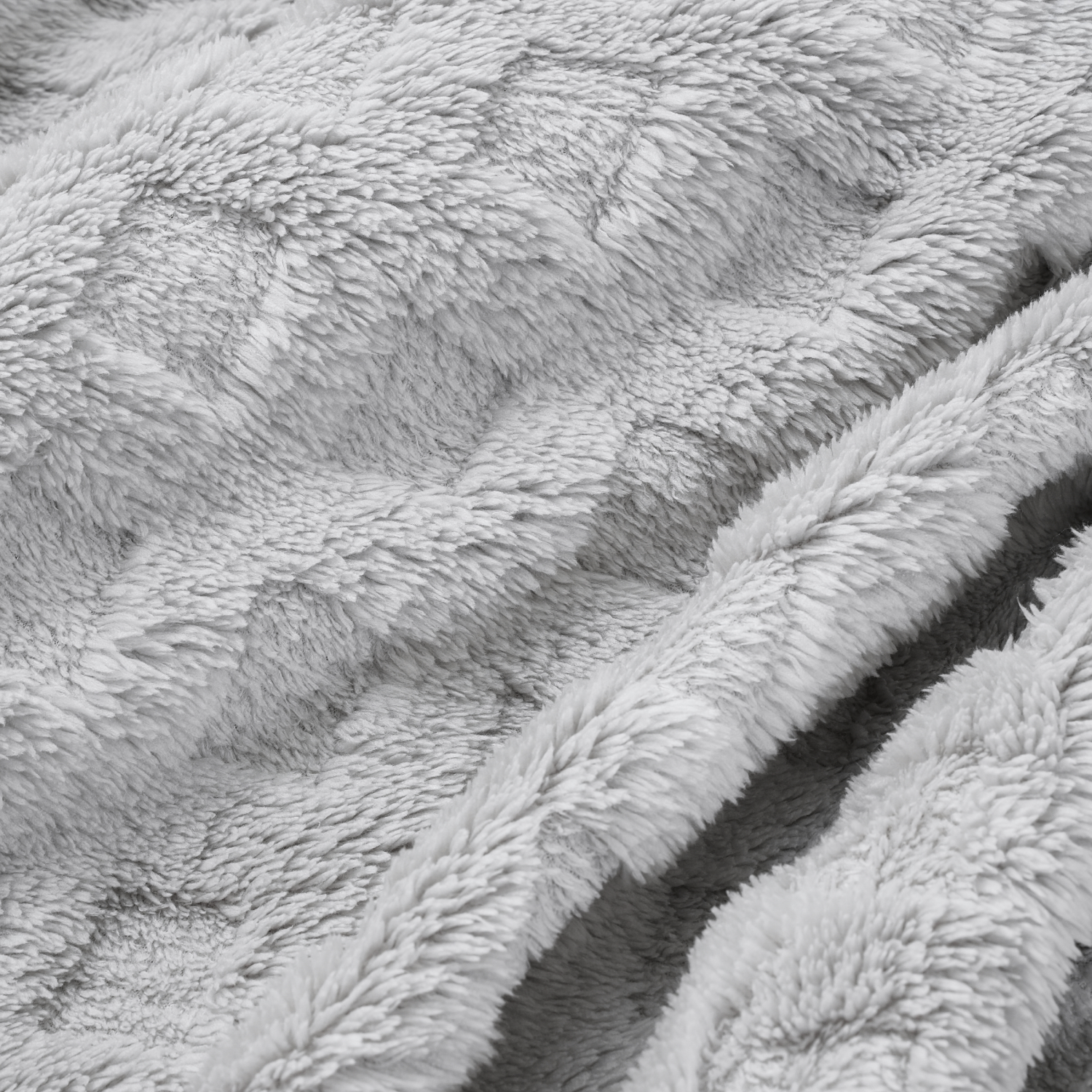 slide 2 of 5, HAVENSTAY HS Cozy Light Grey Block Throw, 50 in x 70 in