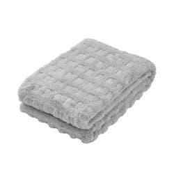 HAVENSTAY HS Cozy Light Grey Block Throw