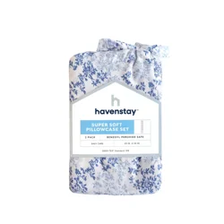 Havenstay Washed Sheets, Standard, Blue