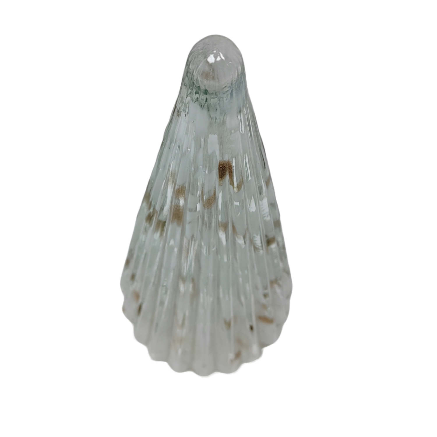 slide 2 of 2, December Home Light Up Glass Cone Tree, 12 in