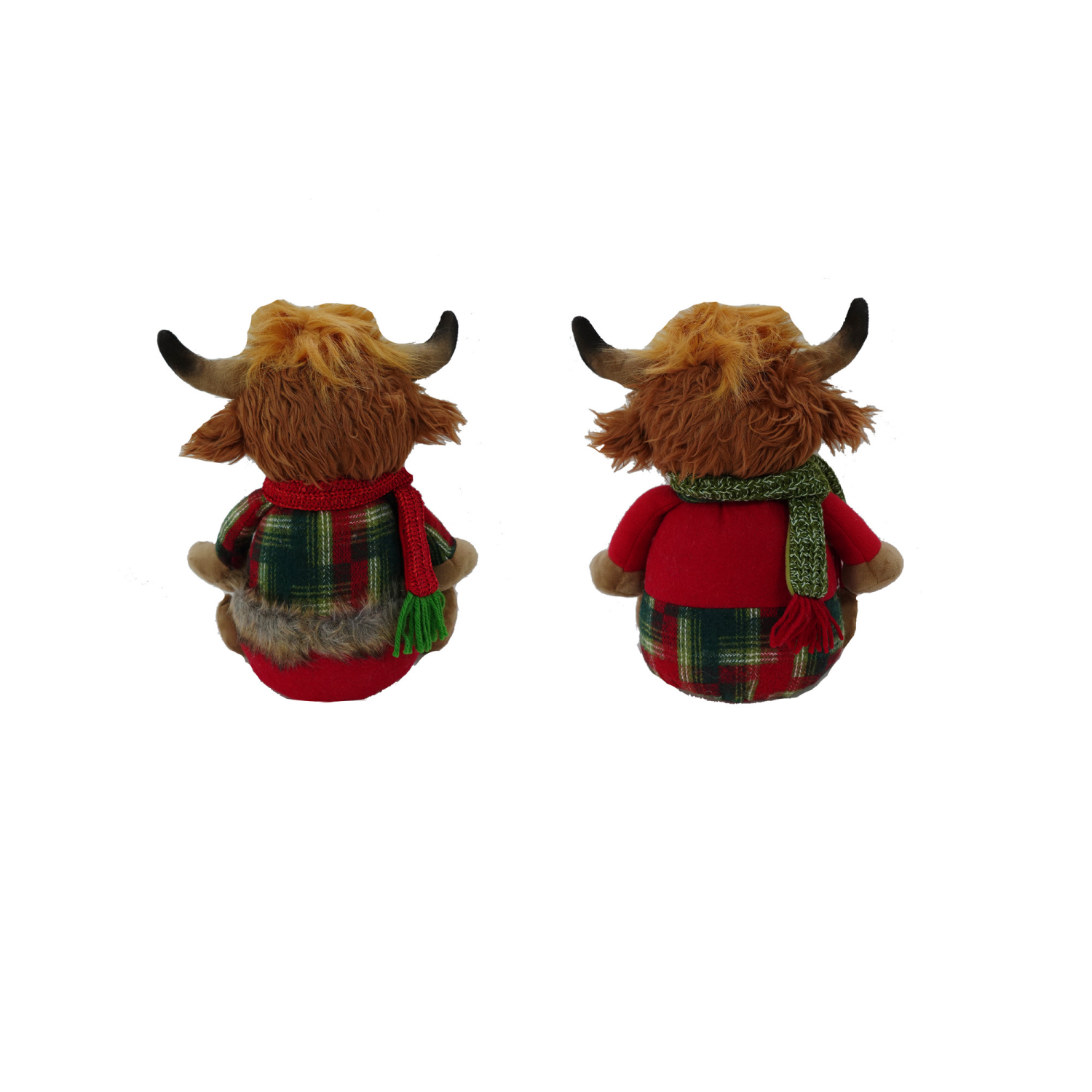 slide 2 of 2, December Home Sitting Red Cow, Assorted Patterns, 11.75 in