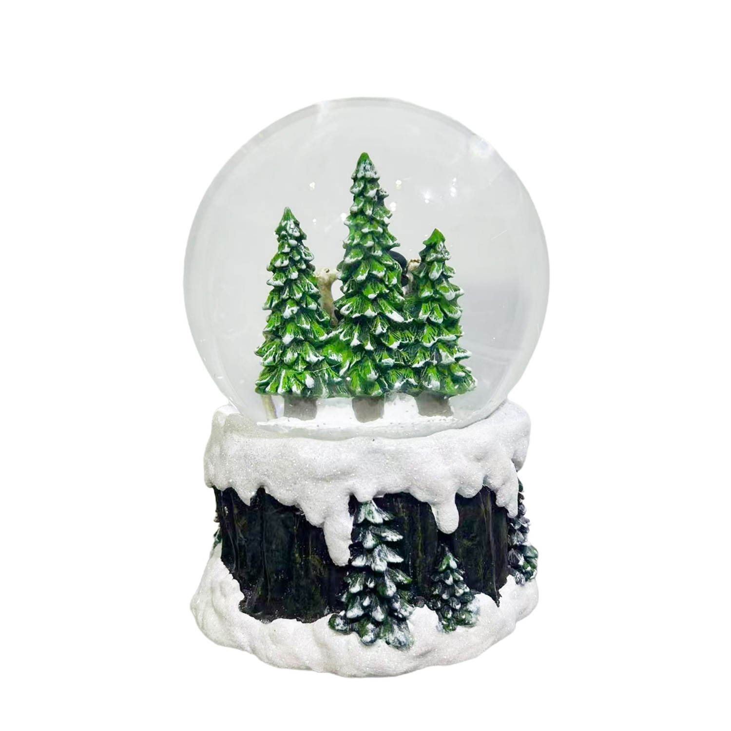 slide 2 of 4, December Home snowman reindeer snow globe with music, 120mm, 120 mm
